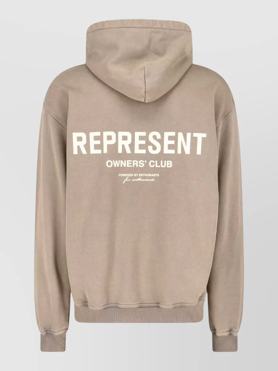 Represent Hooded Long Sleeve Sweatshirt Front Pocket