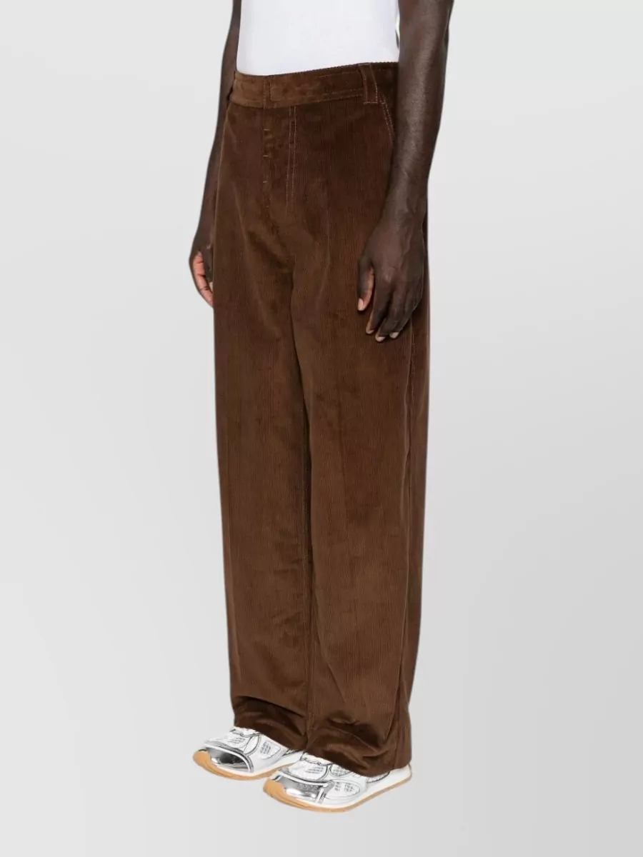 Ami Paris corduroy high-rise wide-leg trousers