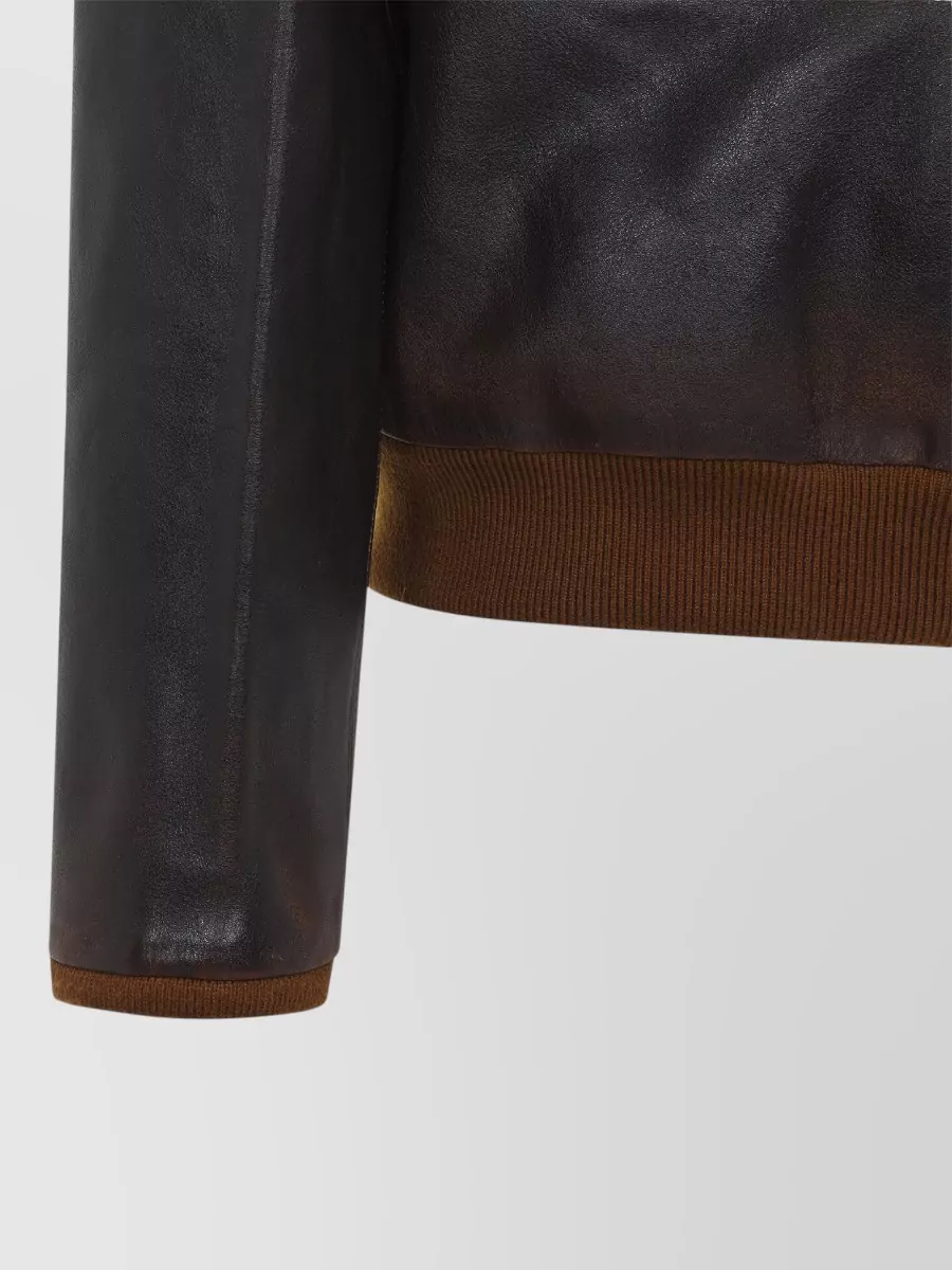 Golden Goose Leather Bomber Jacket
