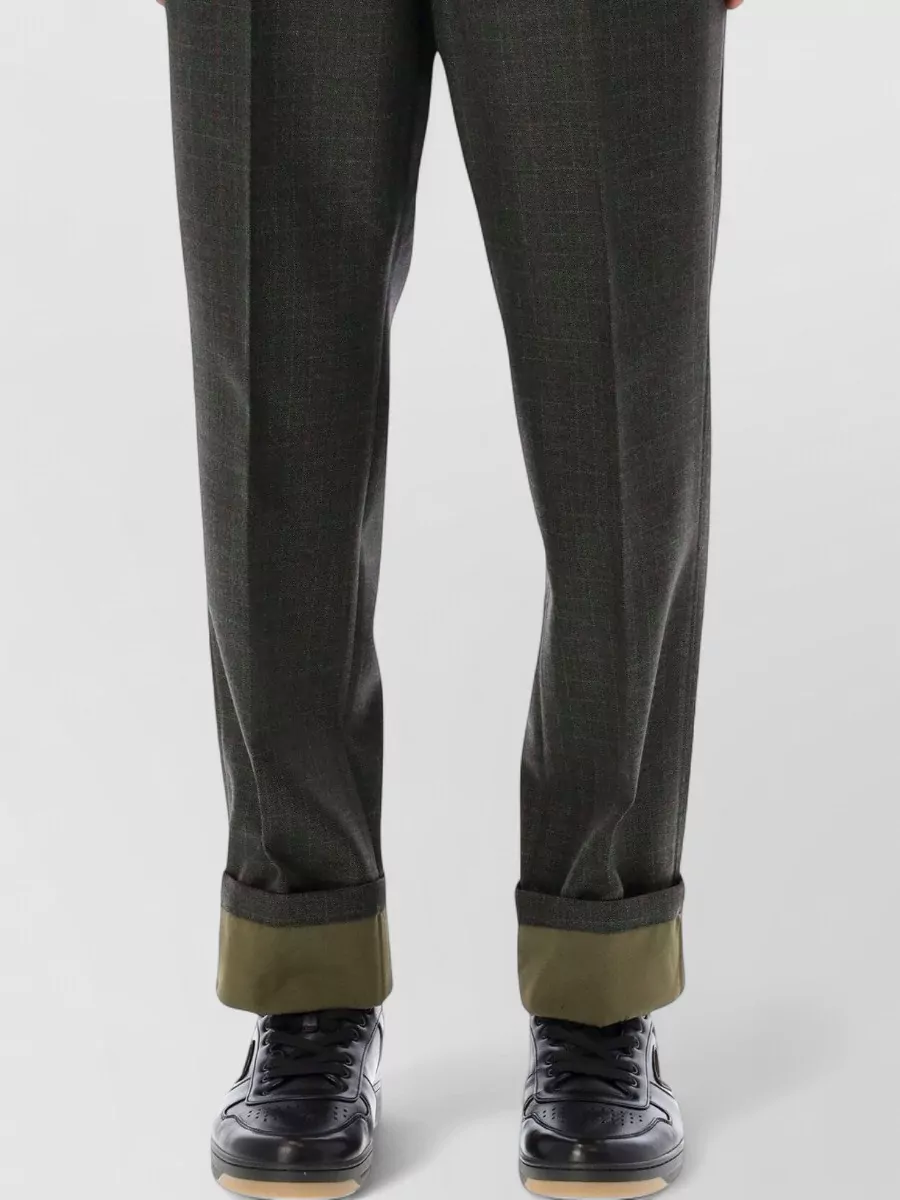 Prada Wool slim-fit straight-leg trousers