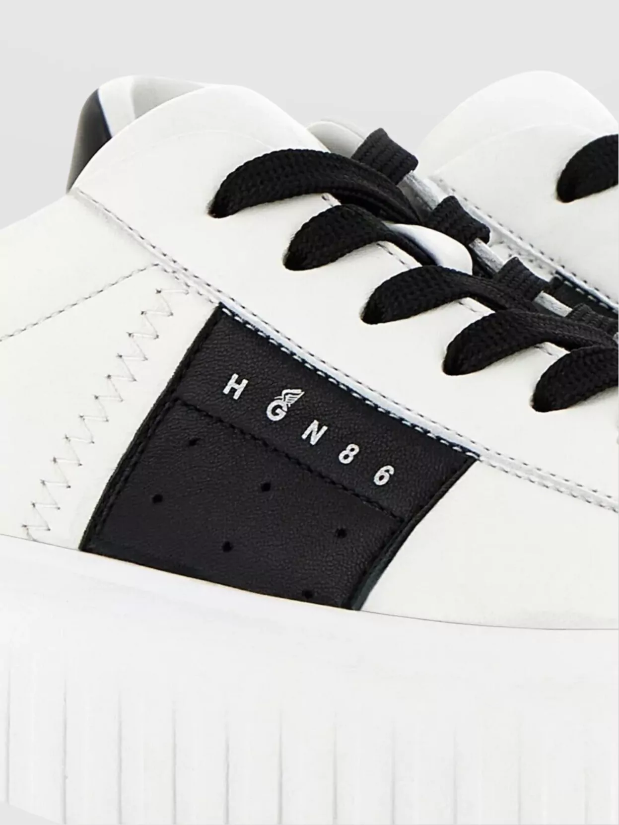 Hogan Sneakers With Thick Sole And Perforated Panel In White