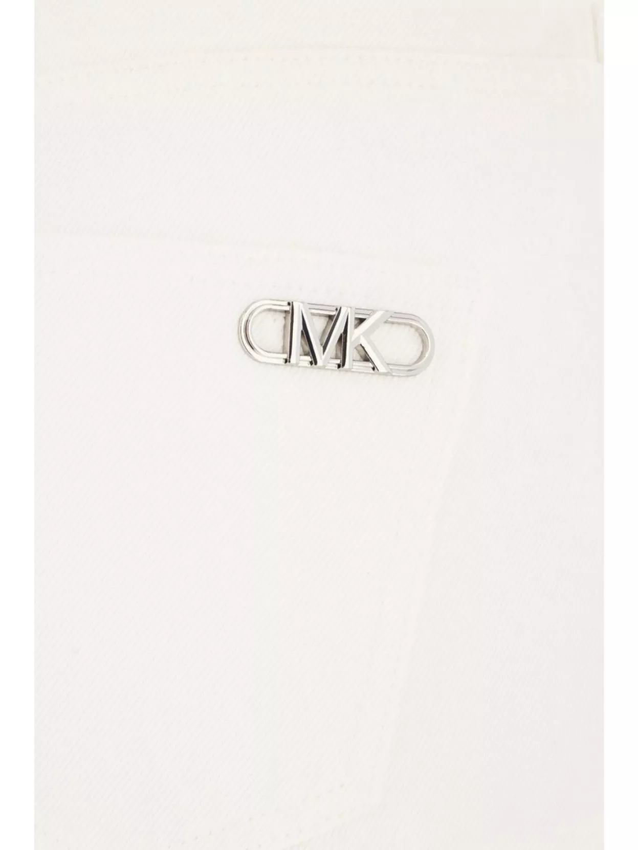 Shop Michael Kors Pure Cotton Denim Shorts In White