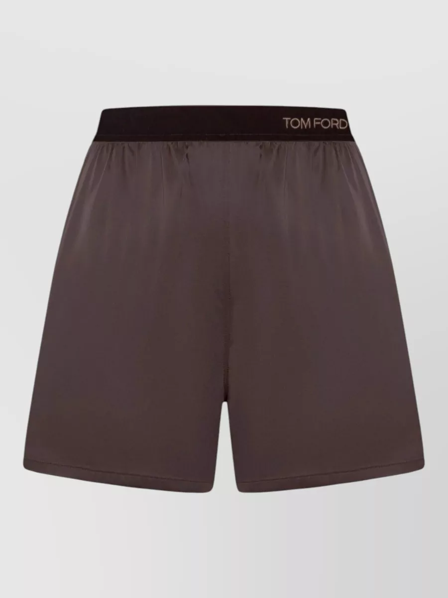 Tom Ford silk logo-waistband pajama shorts
