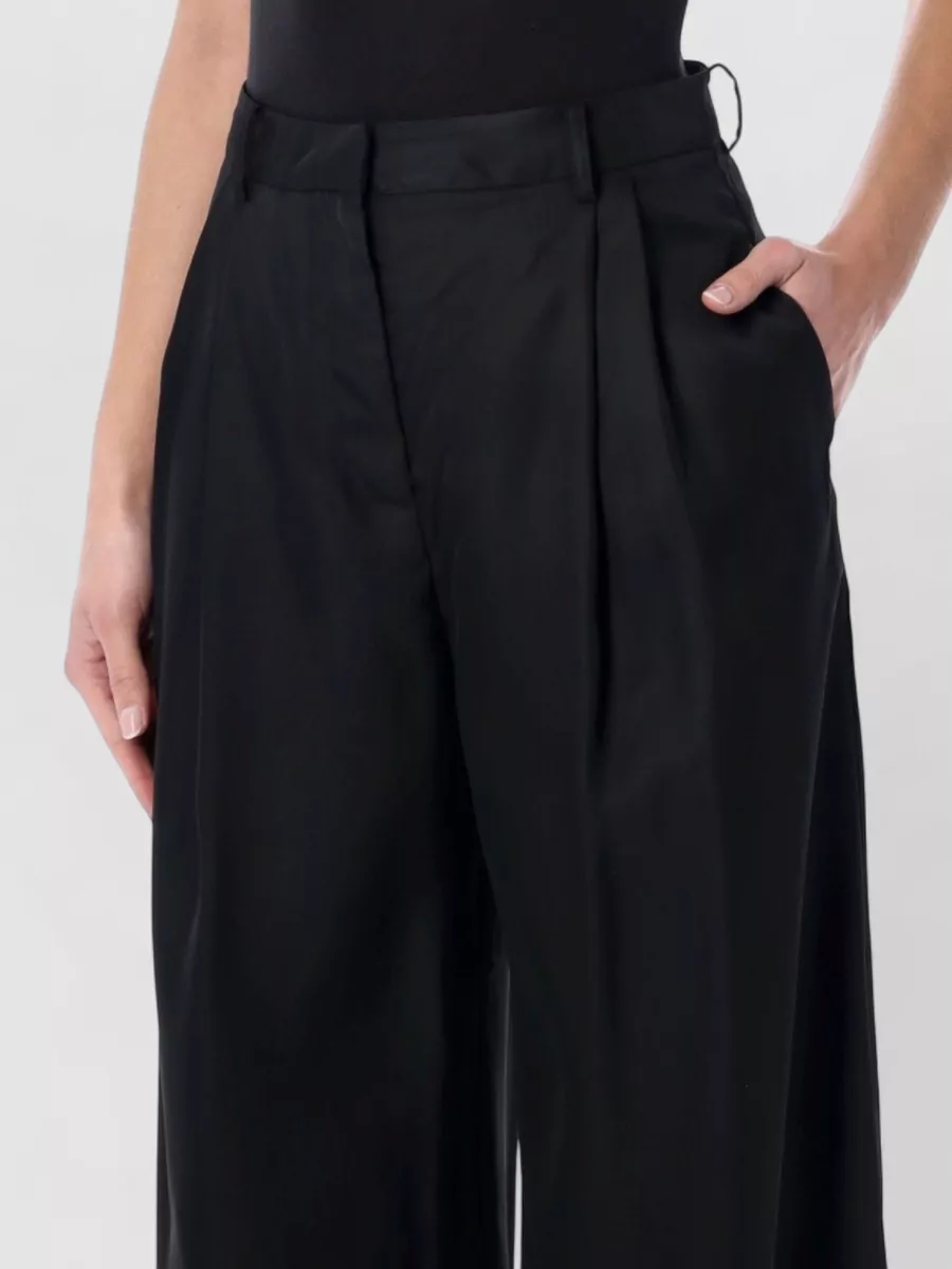 The Frankie Shop Pleated High-Rise Wide-Leg Trousers