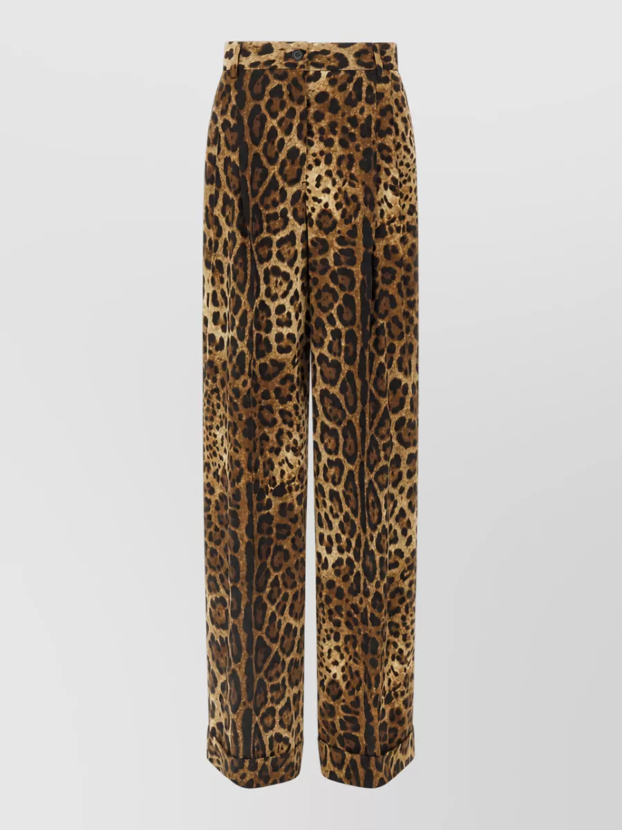 Dolce&Gabbana high-rise pleated wide-leg trousers