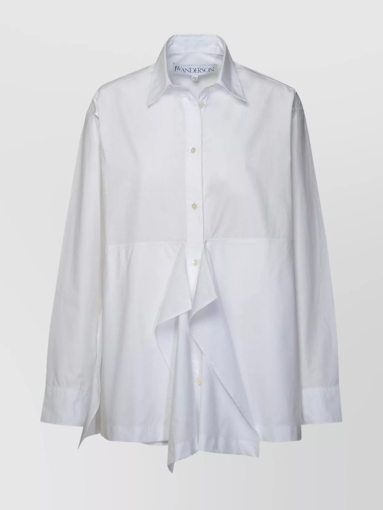 Shop Jw Anderson Asymmetrical Hem Cotton Shirt