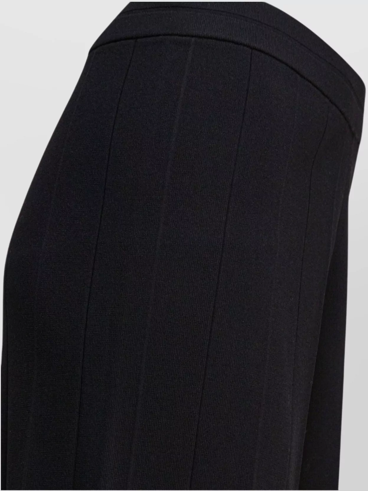 Max Mara Wide Leg High Waist Trousers With Elastic Waistband In Black