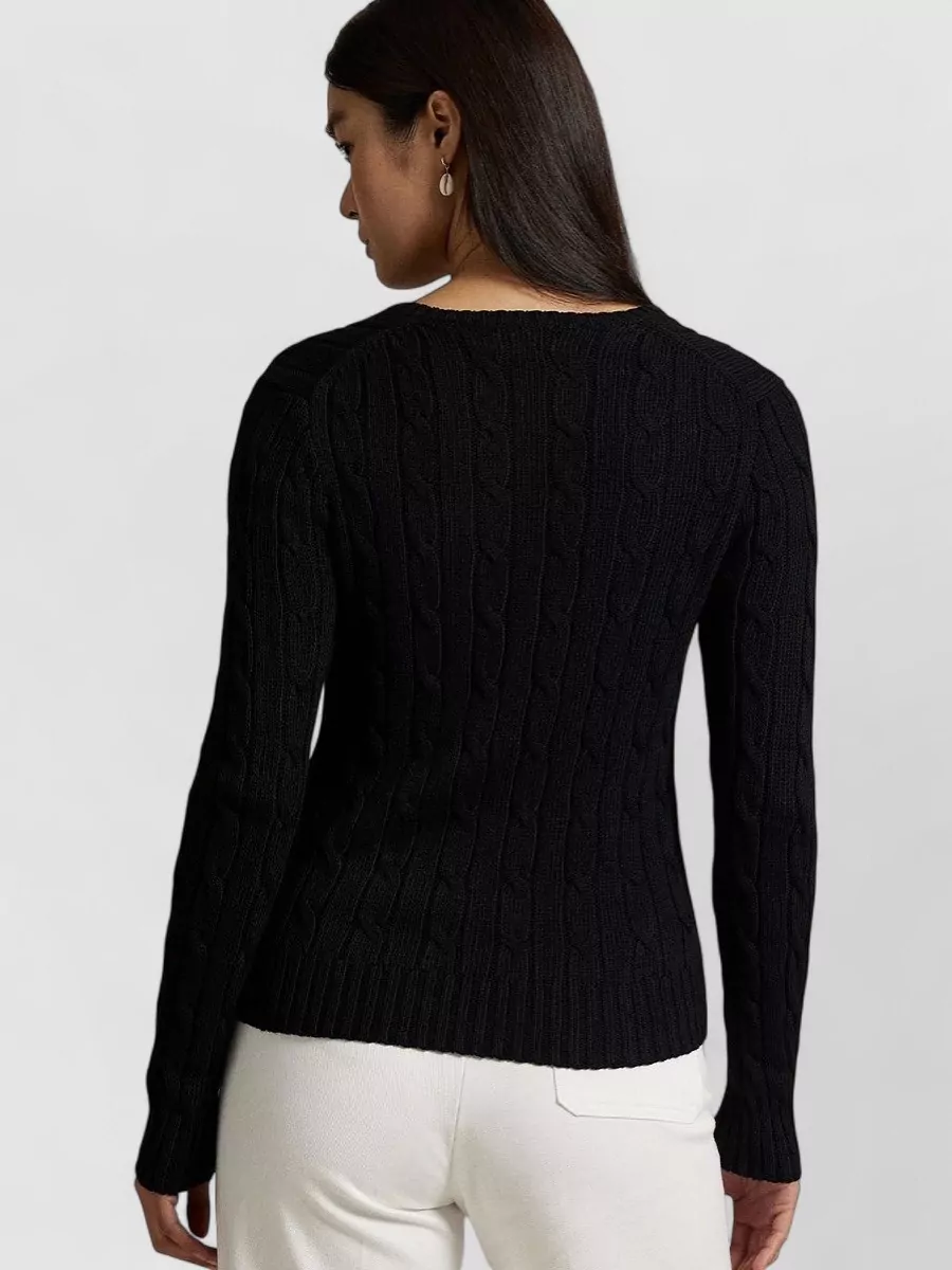Polo Ralph Lauren Cable-Knit V-Neck Cotton Jumper
