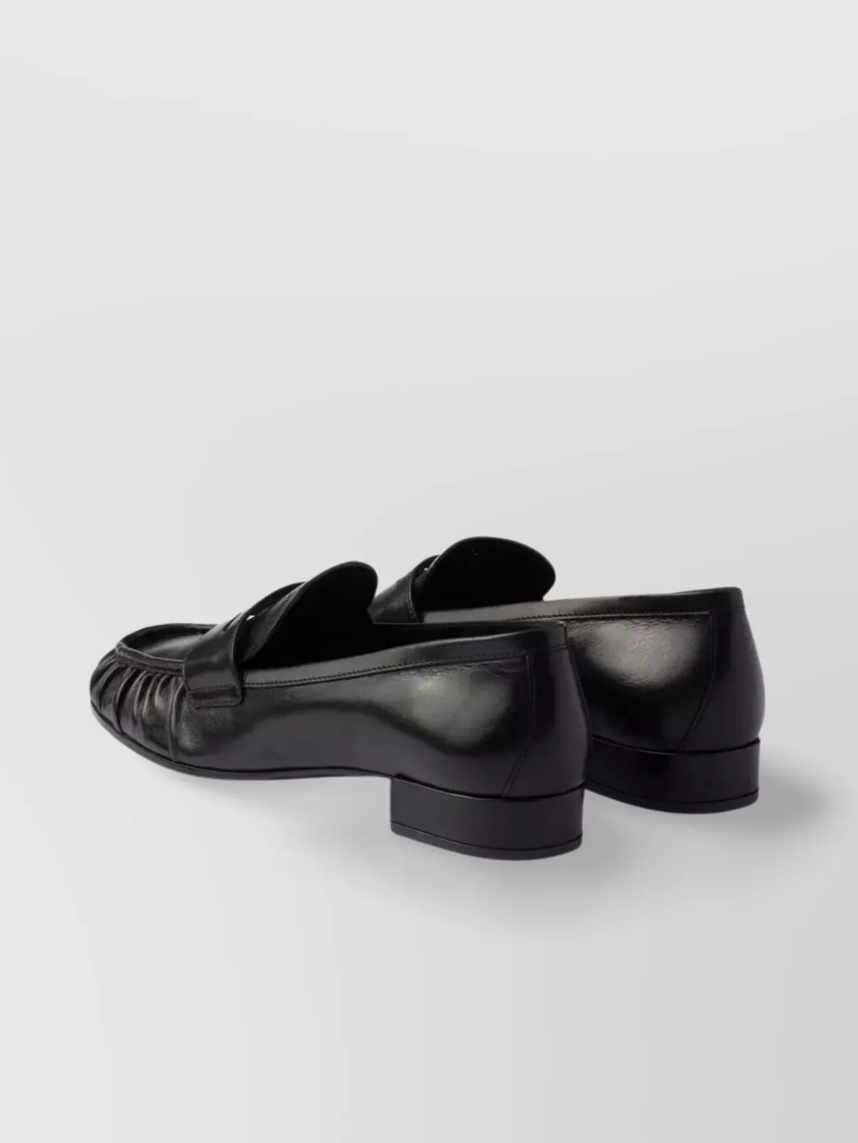 Prada Ruched Detailing Penny Loafers