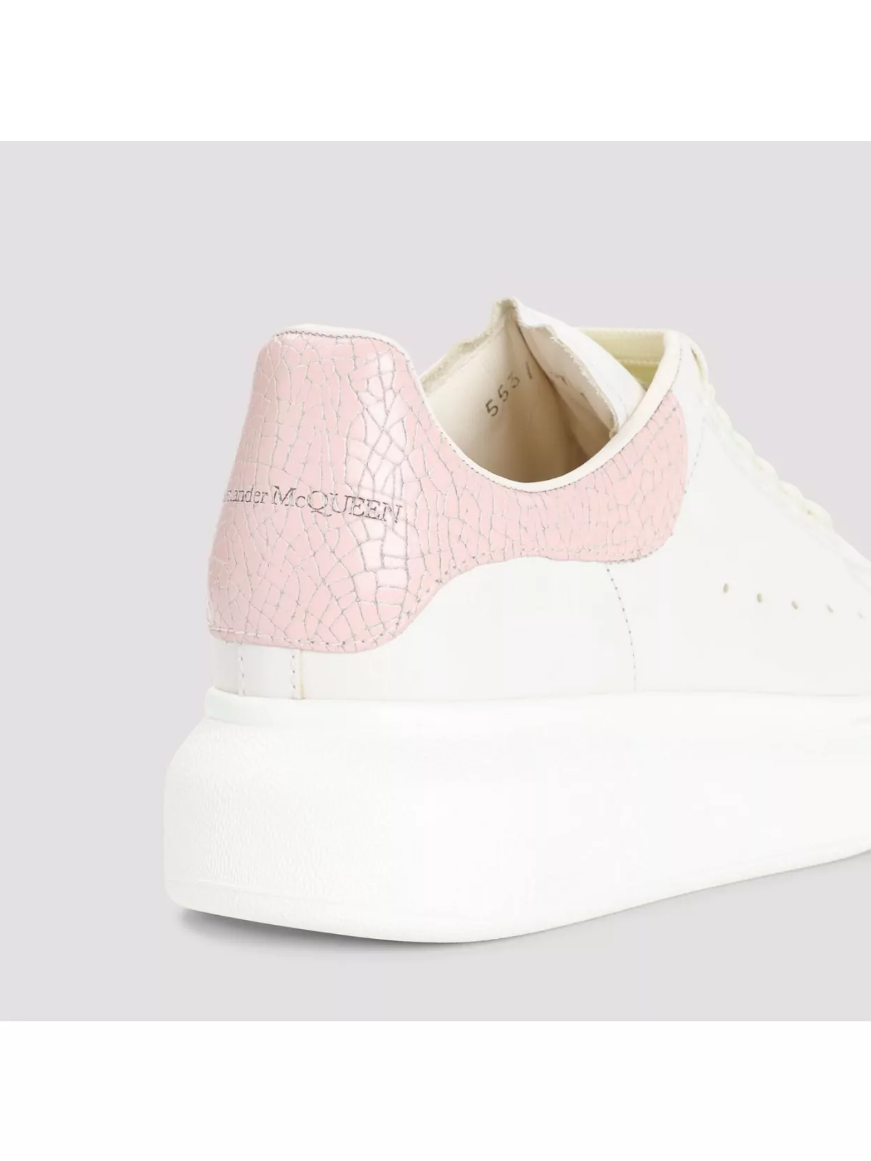 Shop Alexander Mcqueen Leather Chunky Rubber Sole Sneakers