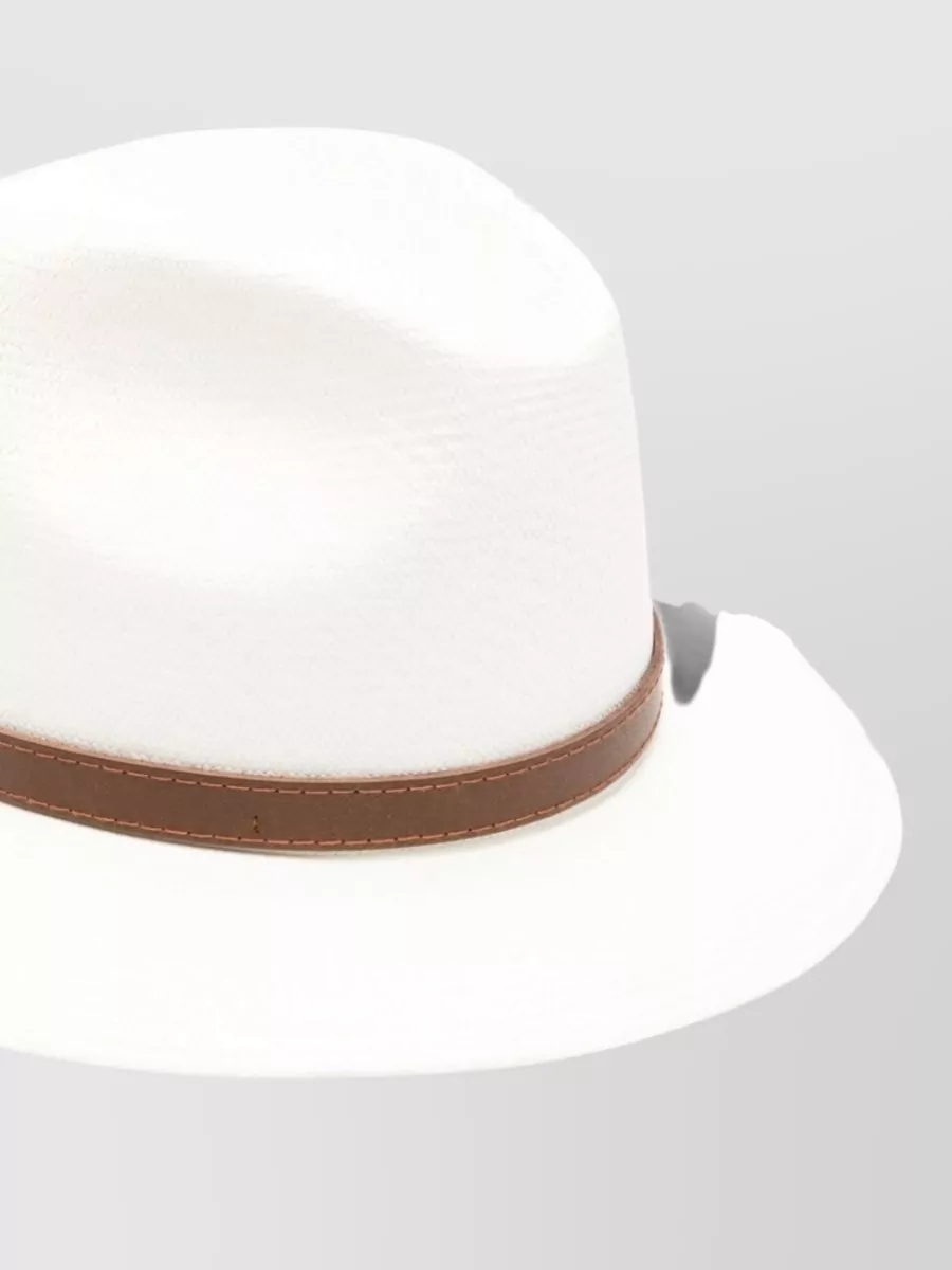 Borsalino Straw Wide Brim Fedora Hat