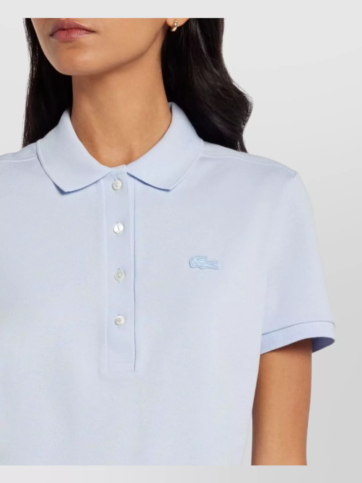 Lacoste Ribbed Collar Cotton Stretch Polo Shirt