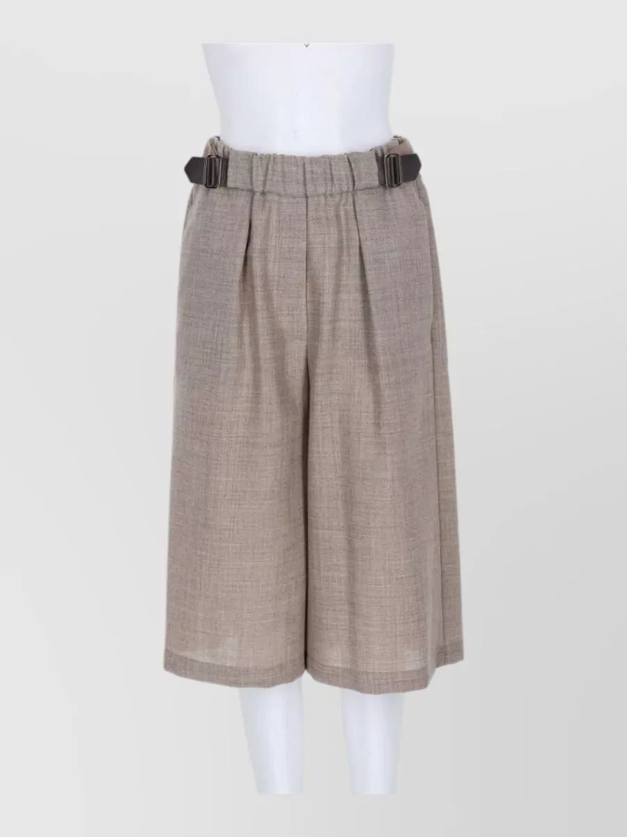 Alysi wool linen blend shorts