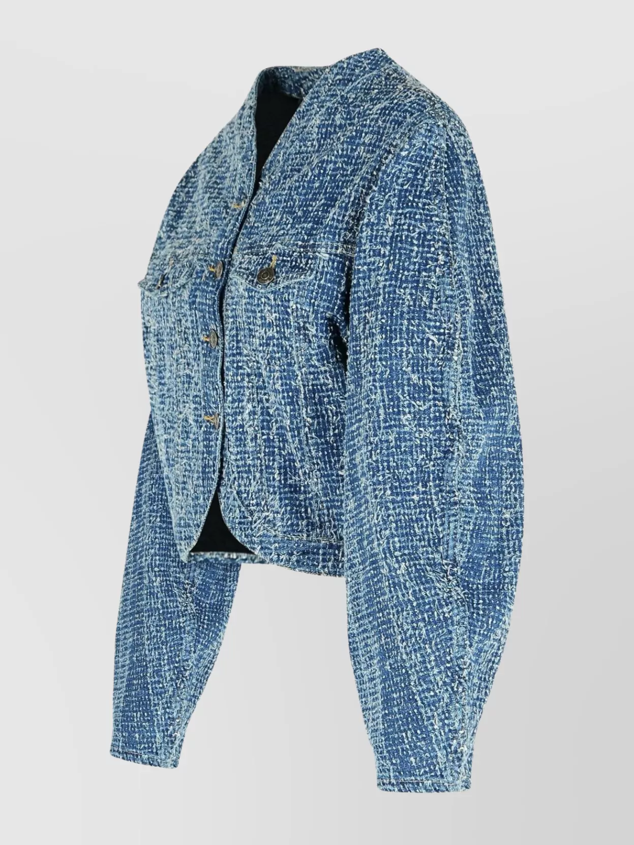 Rotate Blue Cotton Short Jacket