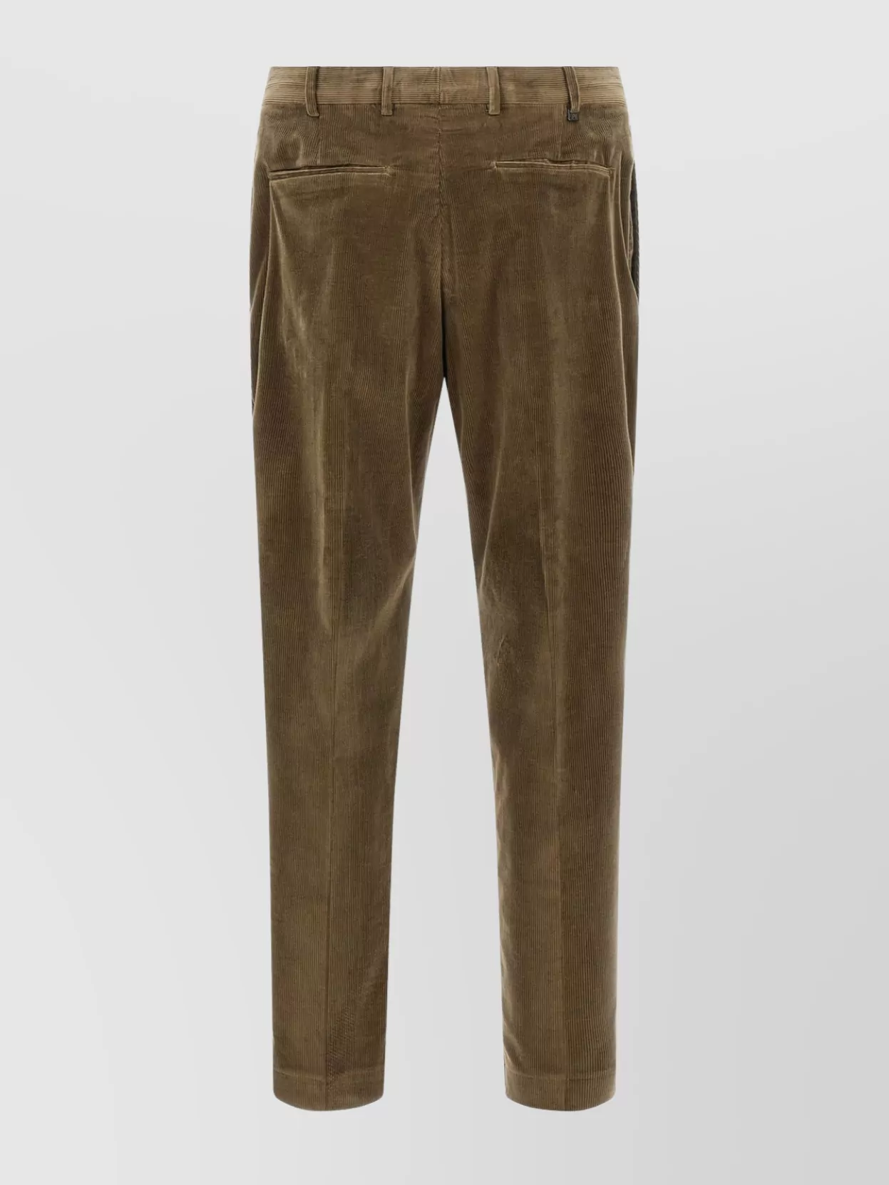 Pt Torino Cappuccino Stretch Corduroy Pant In Green