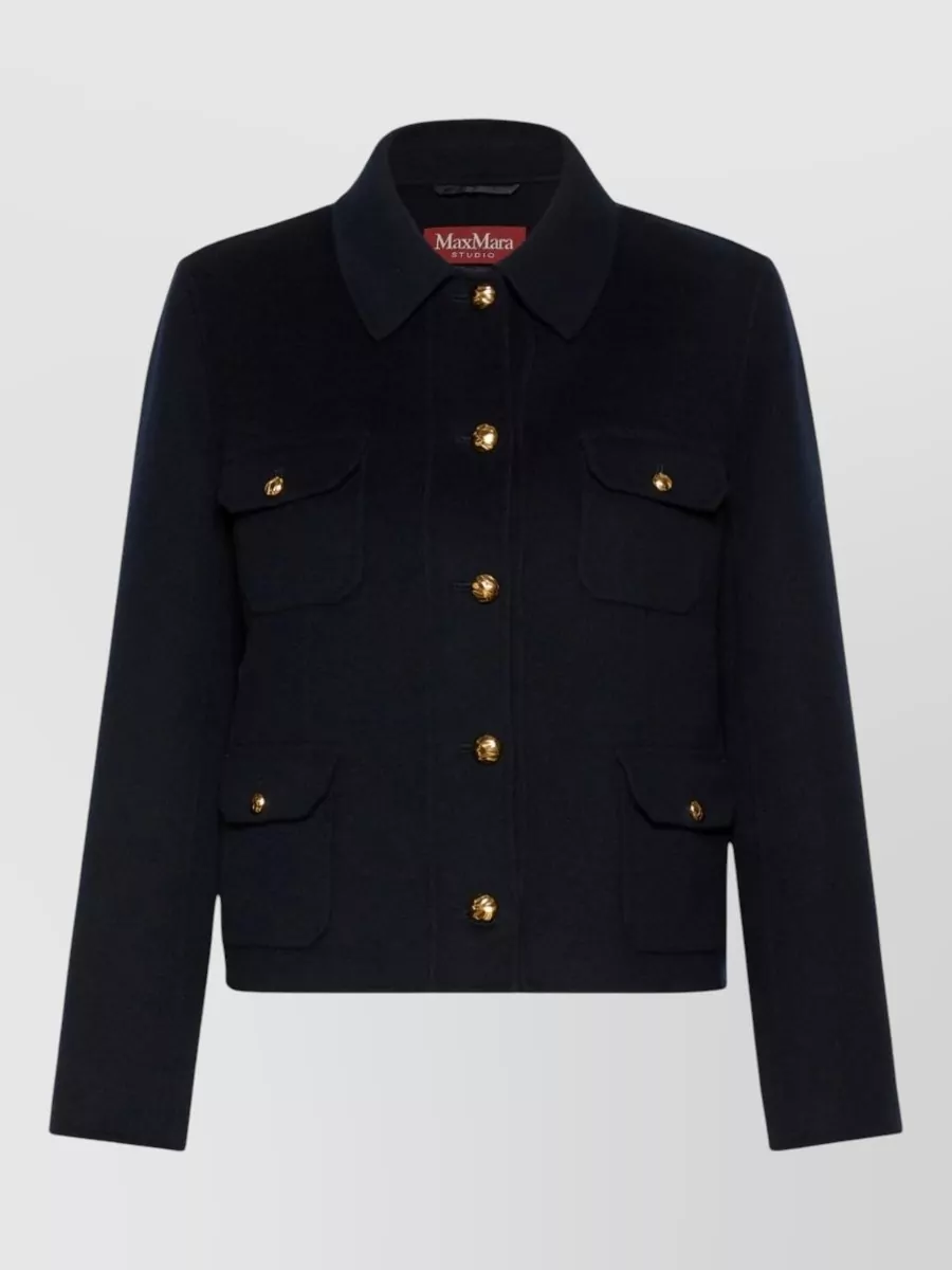 S Max Mara wool single-breasted coat