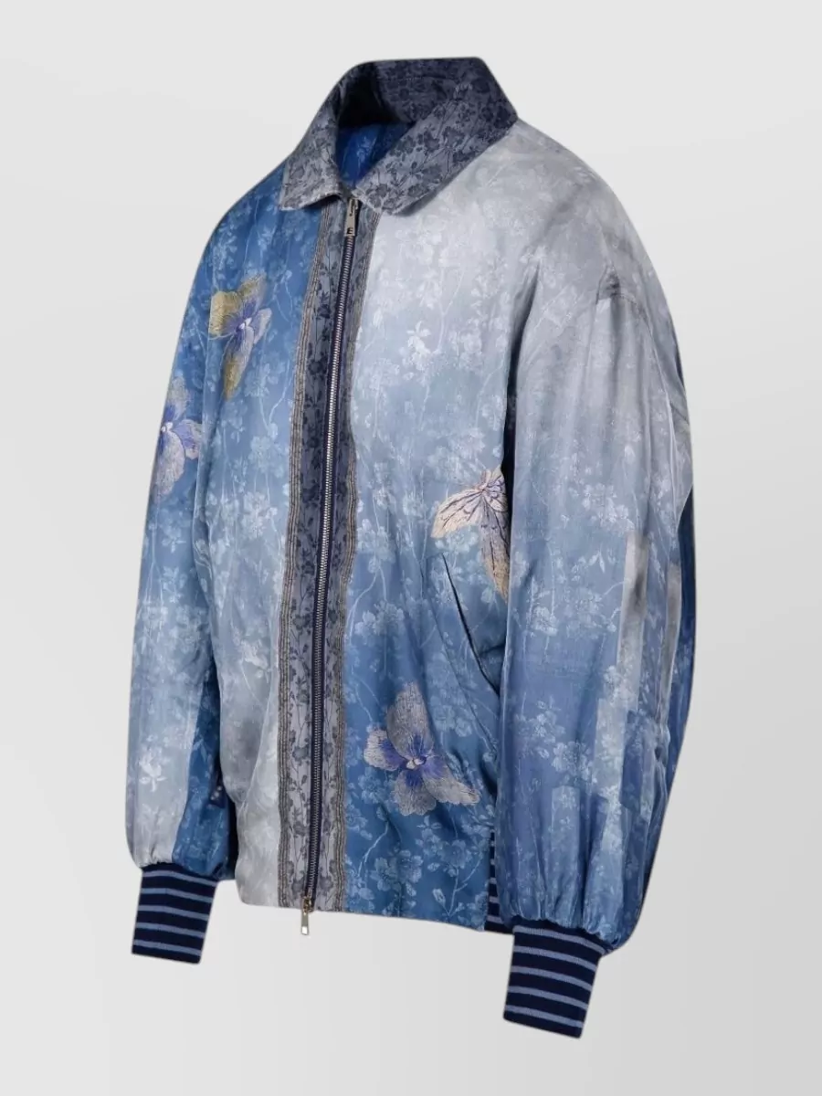 Pierre Louise Mascia Silk Printed Bomber Jacket