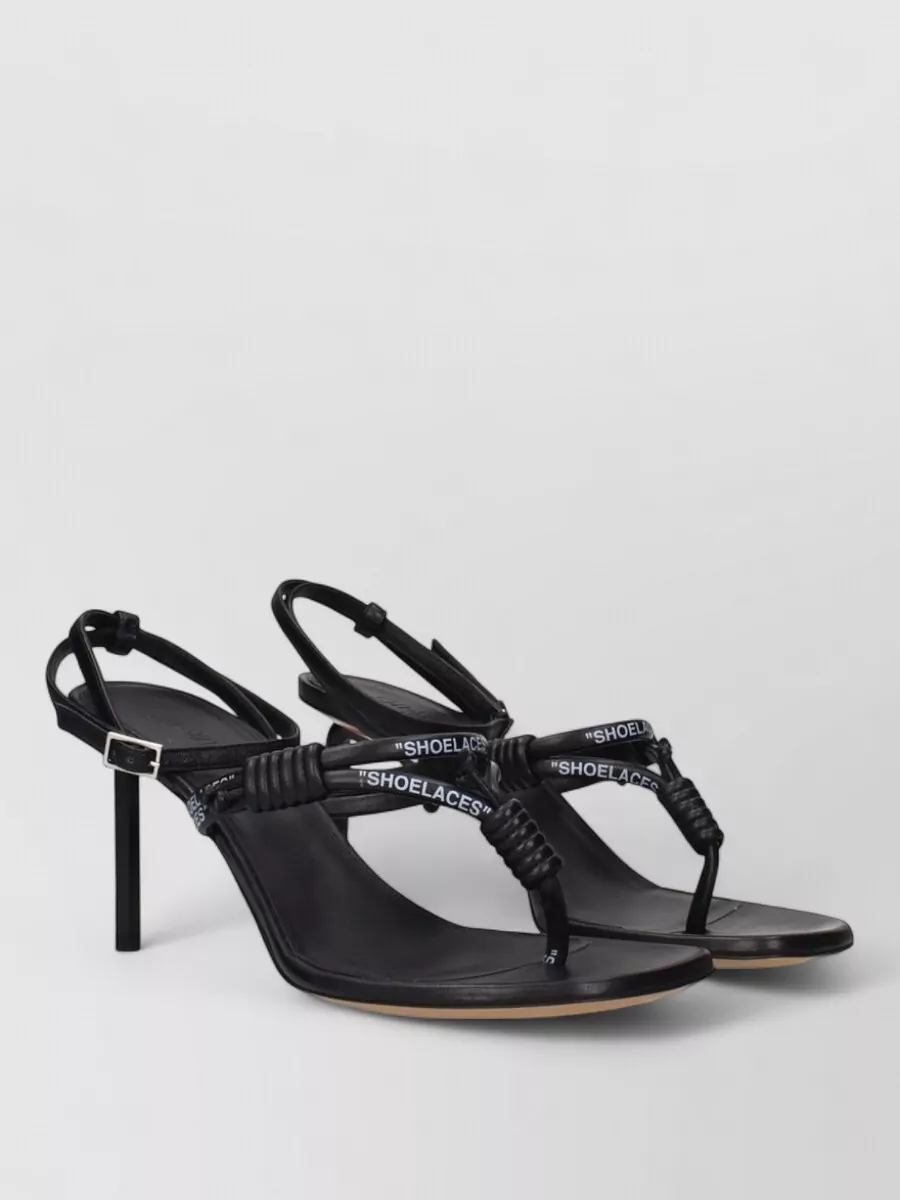 Off-White Leather Thong Sandals