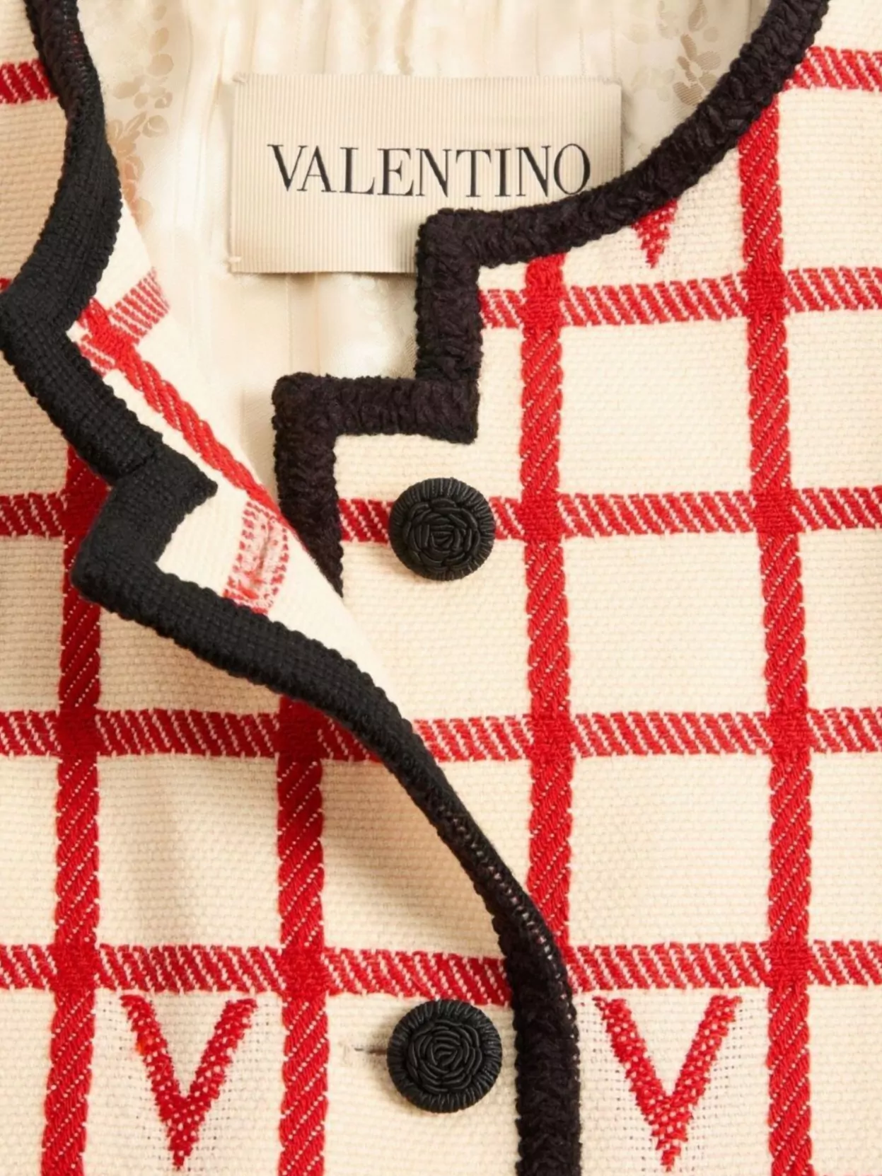 Valentino Garavani Casual Jacket With Contrast Trim And Pockets