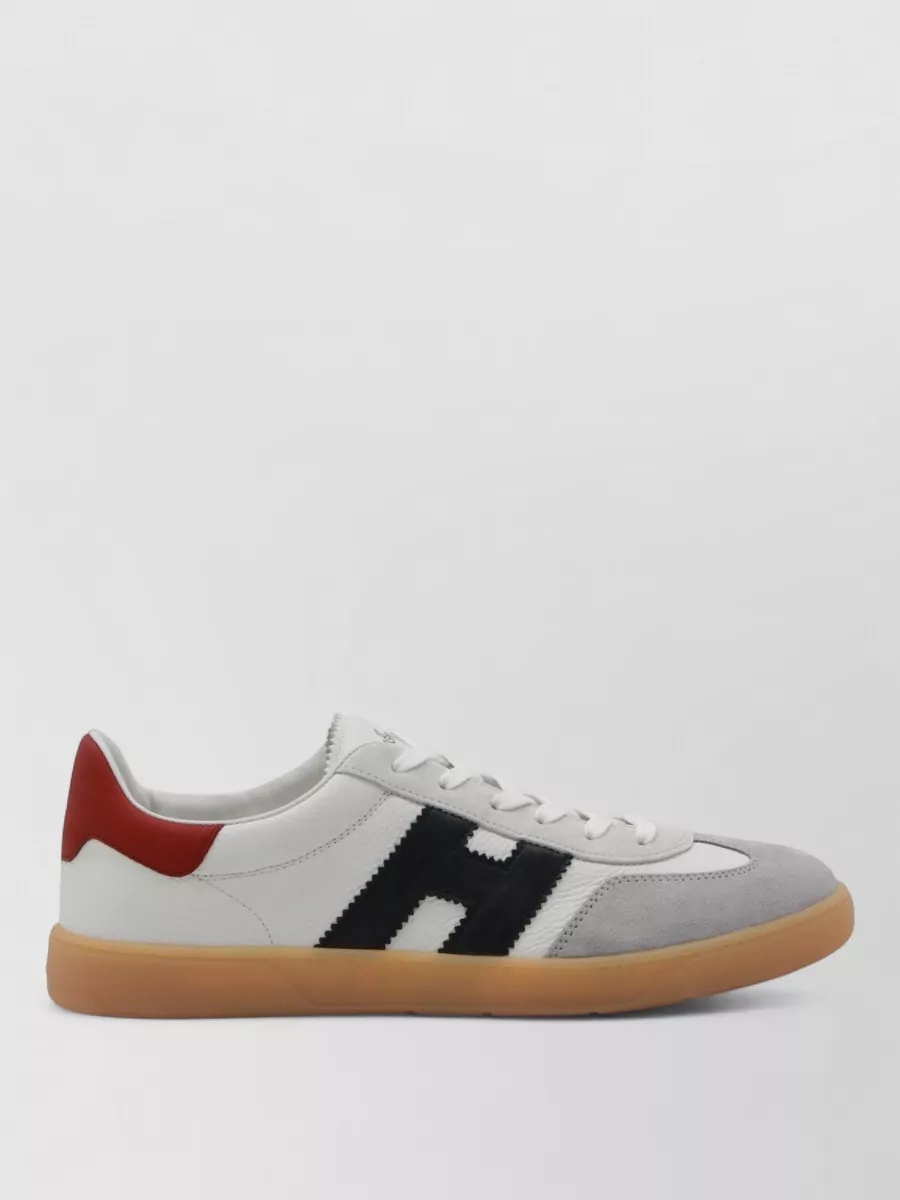 Hogan Casual Sneakers With Contrast Sole And Suede Accents