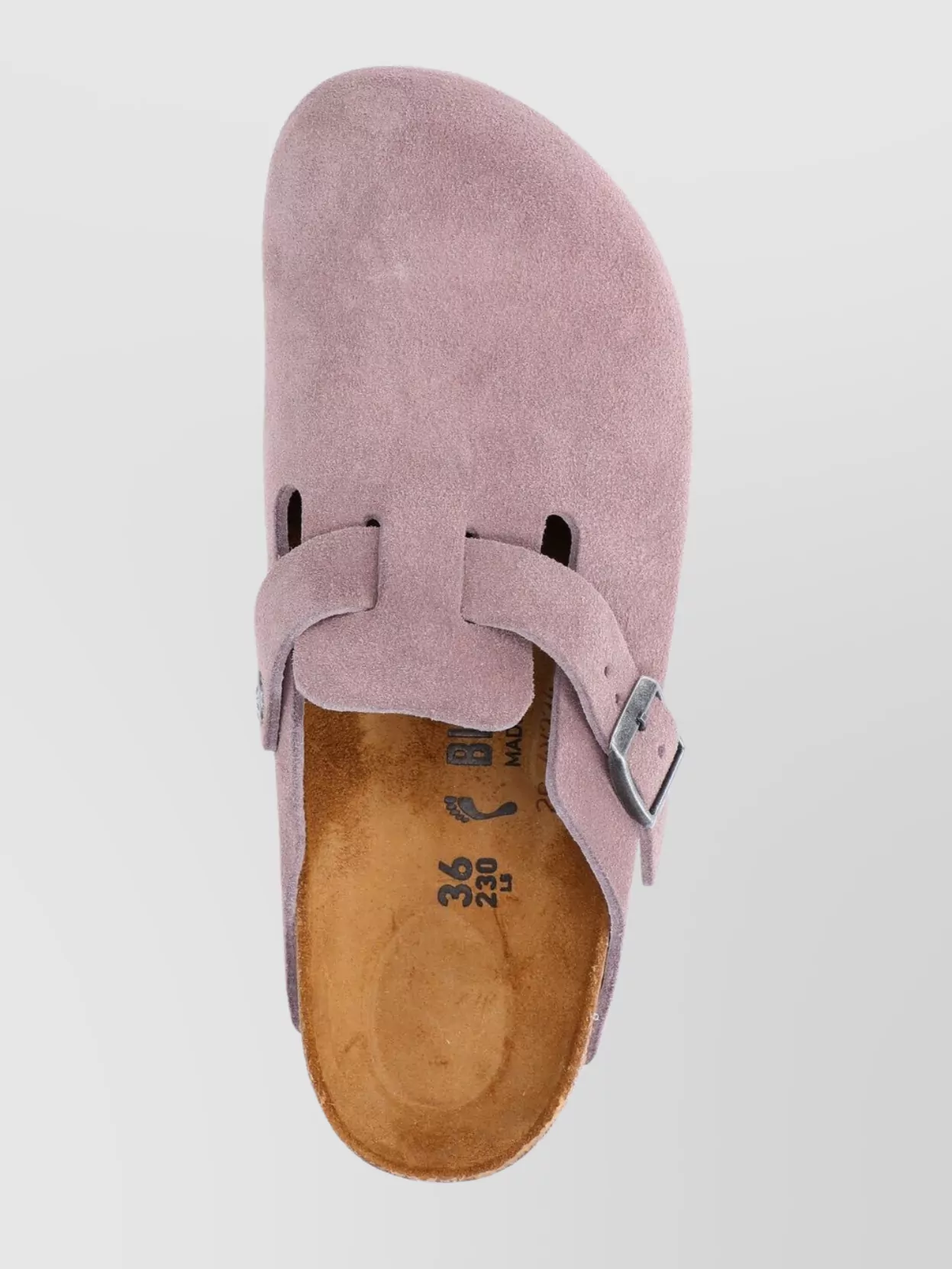 Birkenstock Buckle Suede Mules Rubber Sole