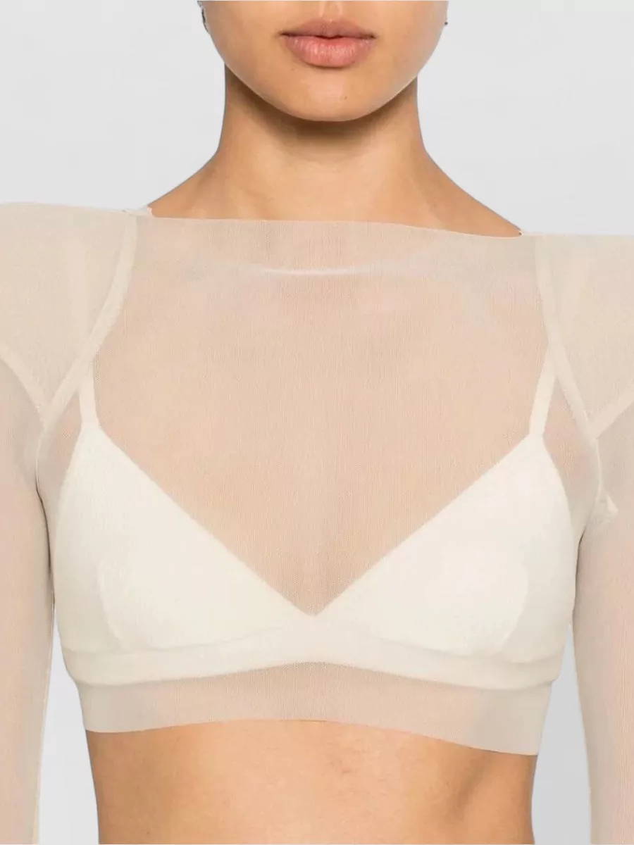 Rick Owens Sheer Boat Neck Long Sleeve Top
