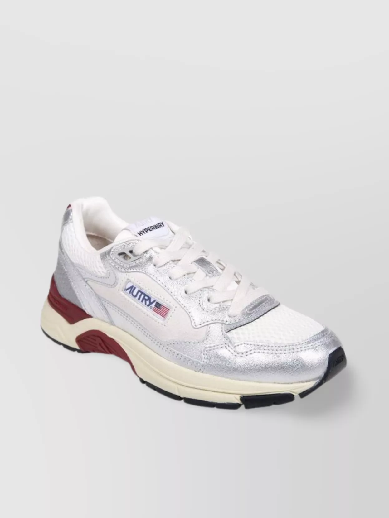 Autry Sneakers Hyperway Low Silver Bordeaux In Multi