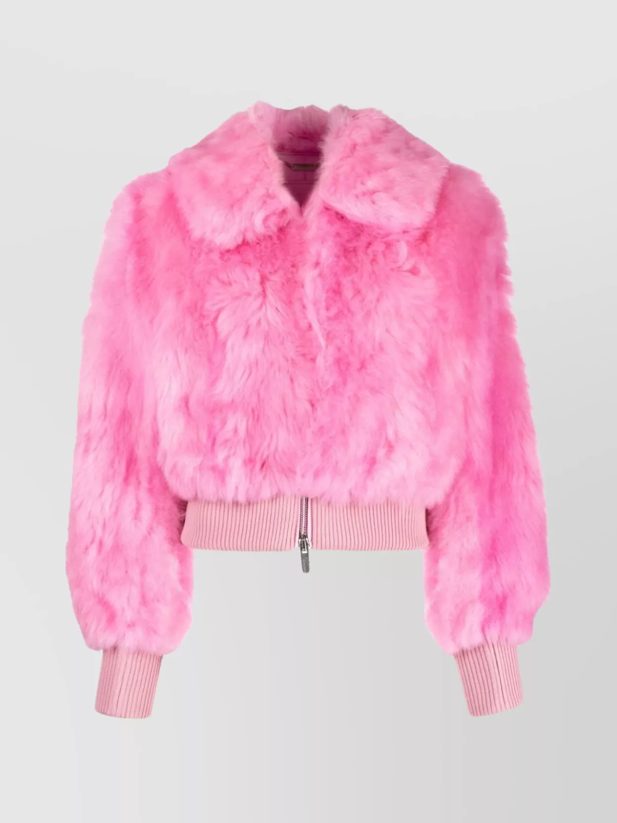 Shop Blumarine Sheer V-neck Jacket With Ruffled Trim In Pink