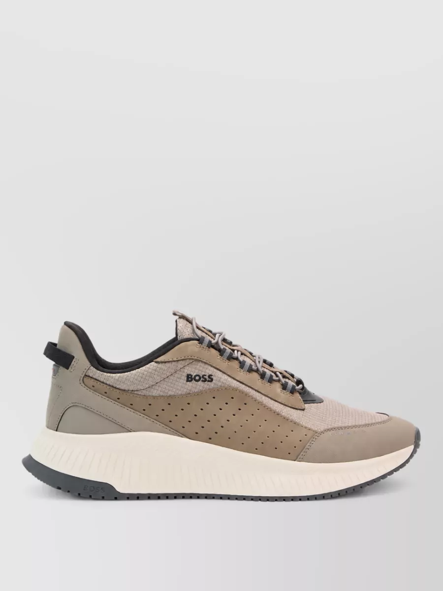 Boss Calf Leather Low-Top Sneakers