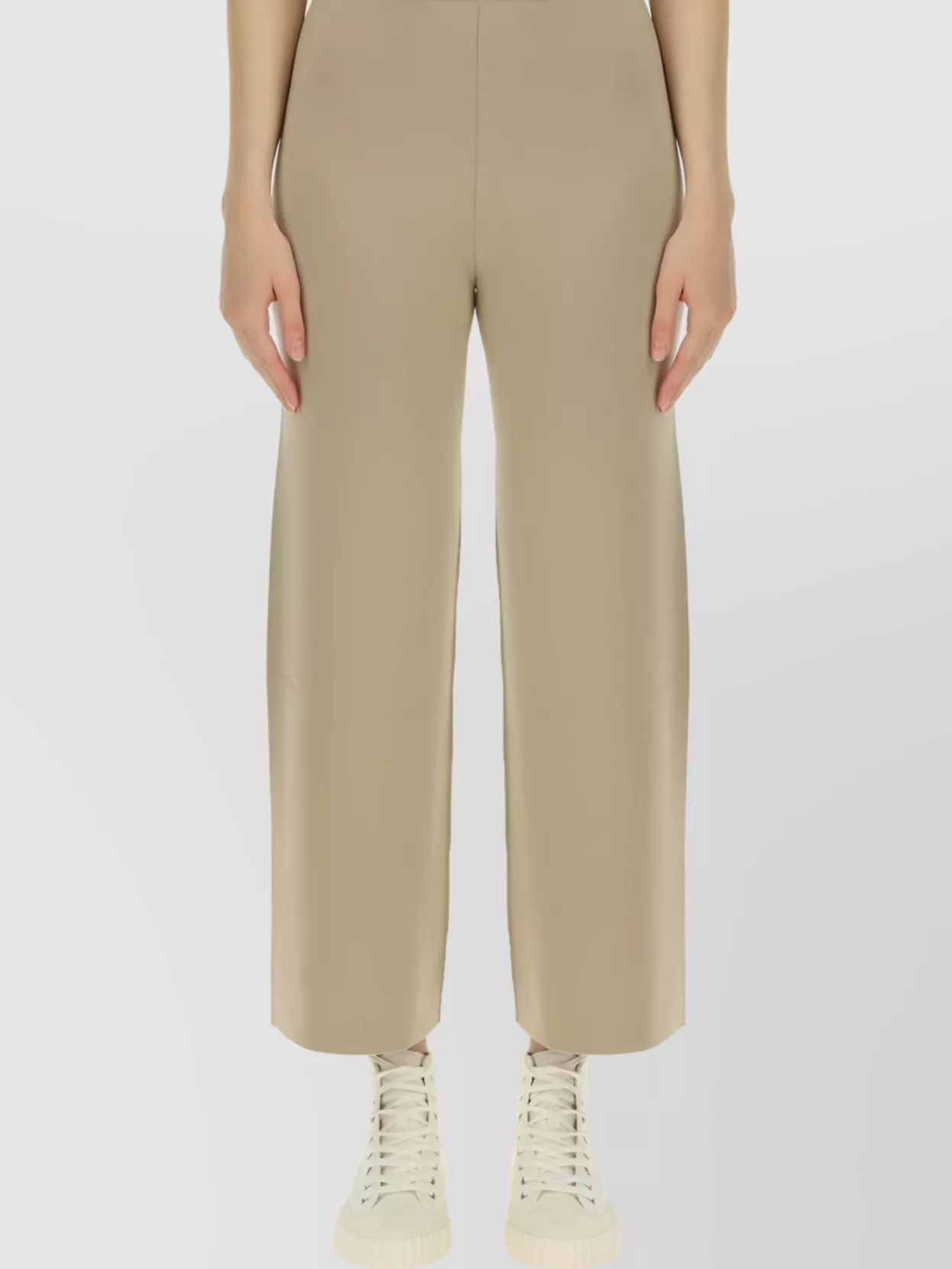 Kenzo Logo Print Wide Leg Cropped Trousers