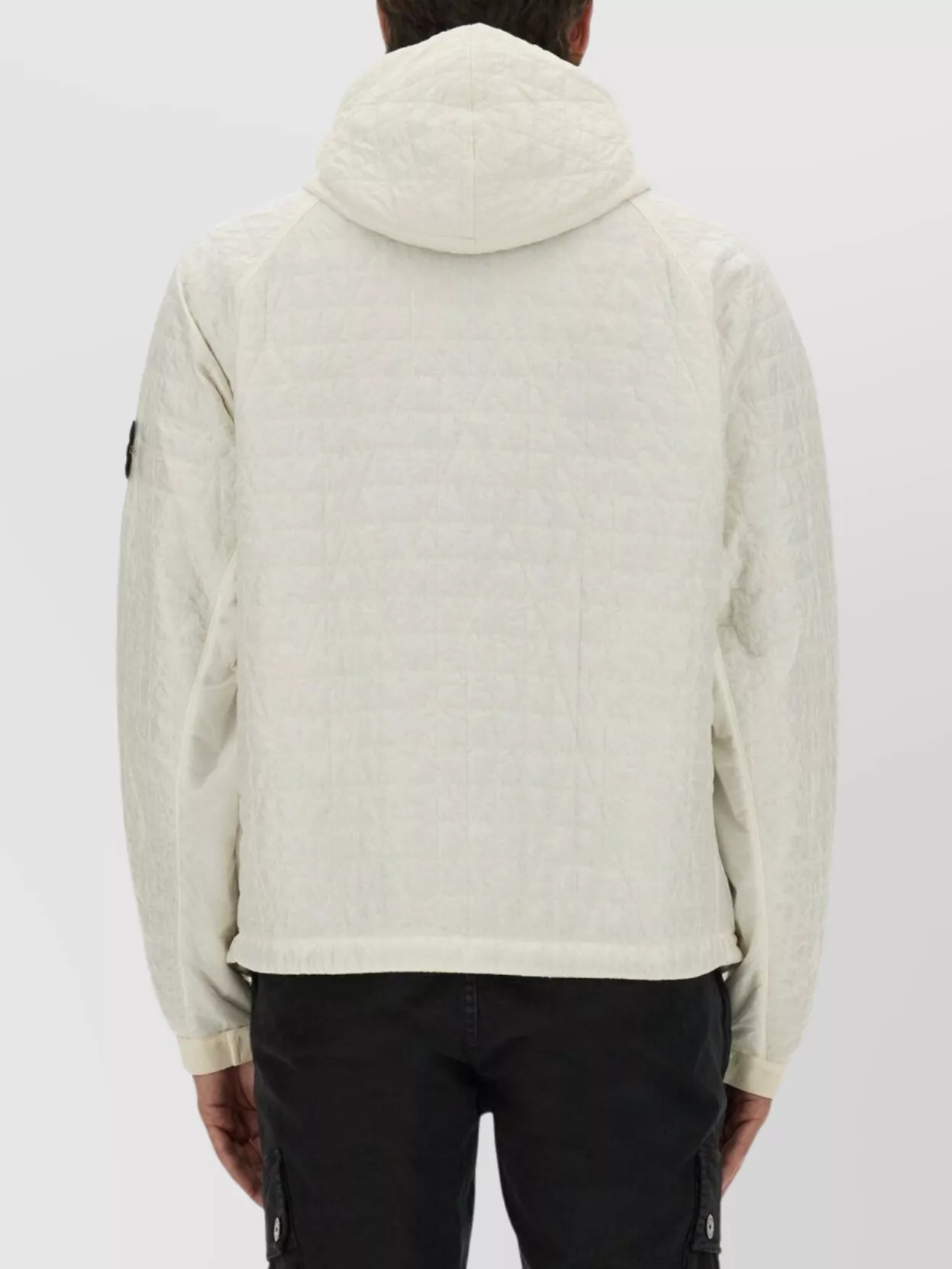 Stone Island Hooded Quilted Jacket Side Pockets