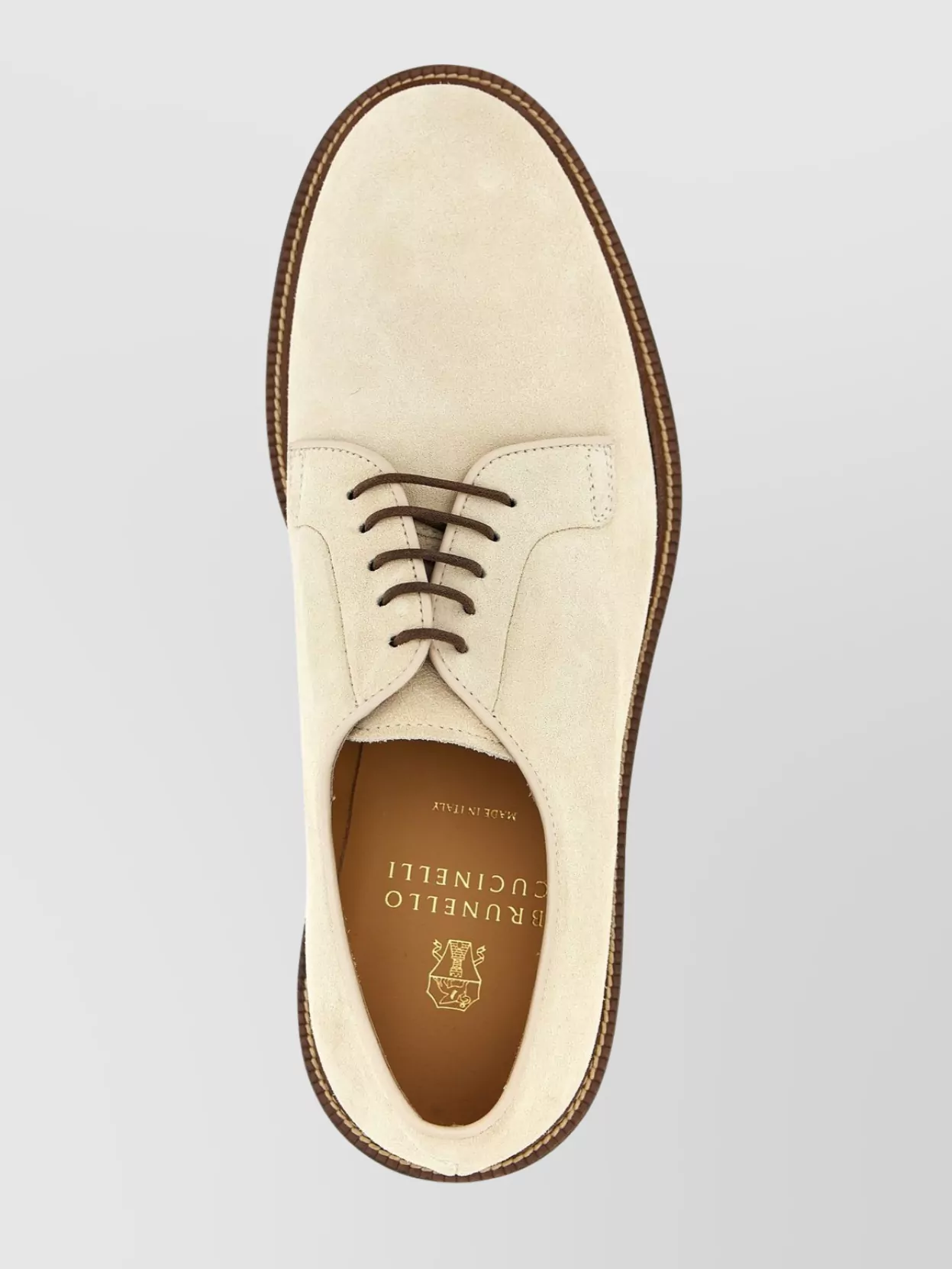 Brunello Cucinelli Suede Lace-up Shoe With Contrasting Midsole
