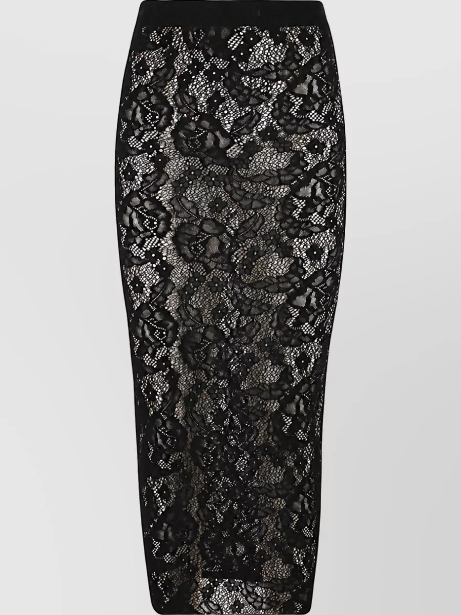 Wolford Infinity Rose Knit Fitted Skirt