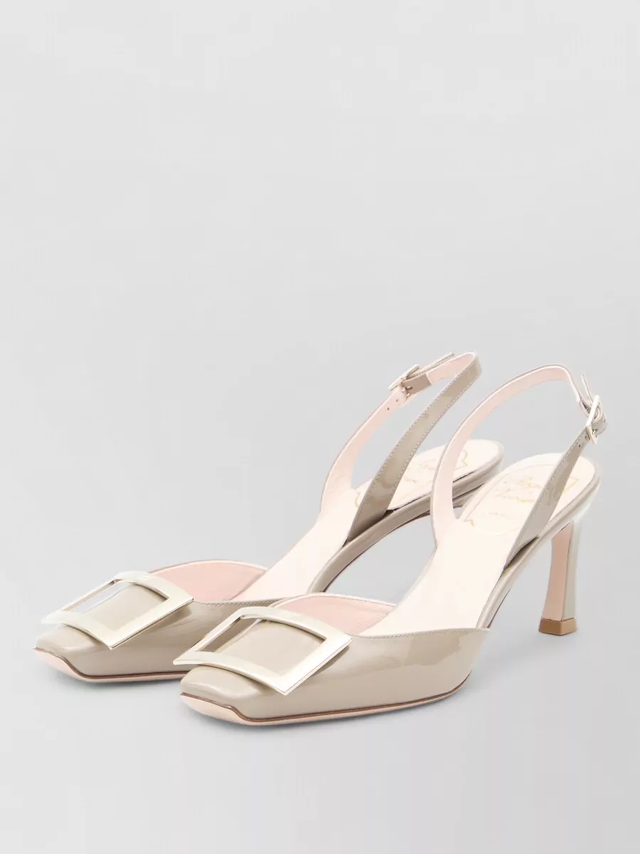 Roger Vivier Trompette Metal Slingback Pumps 70 Heel