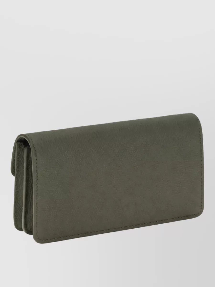 Valentino Garavani Grainy Calf Leather Chain Wallet