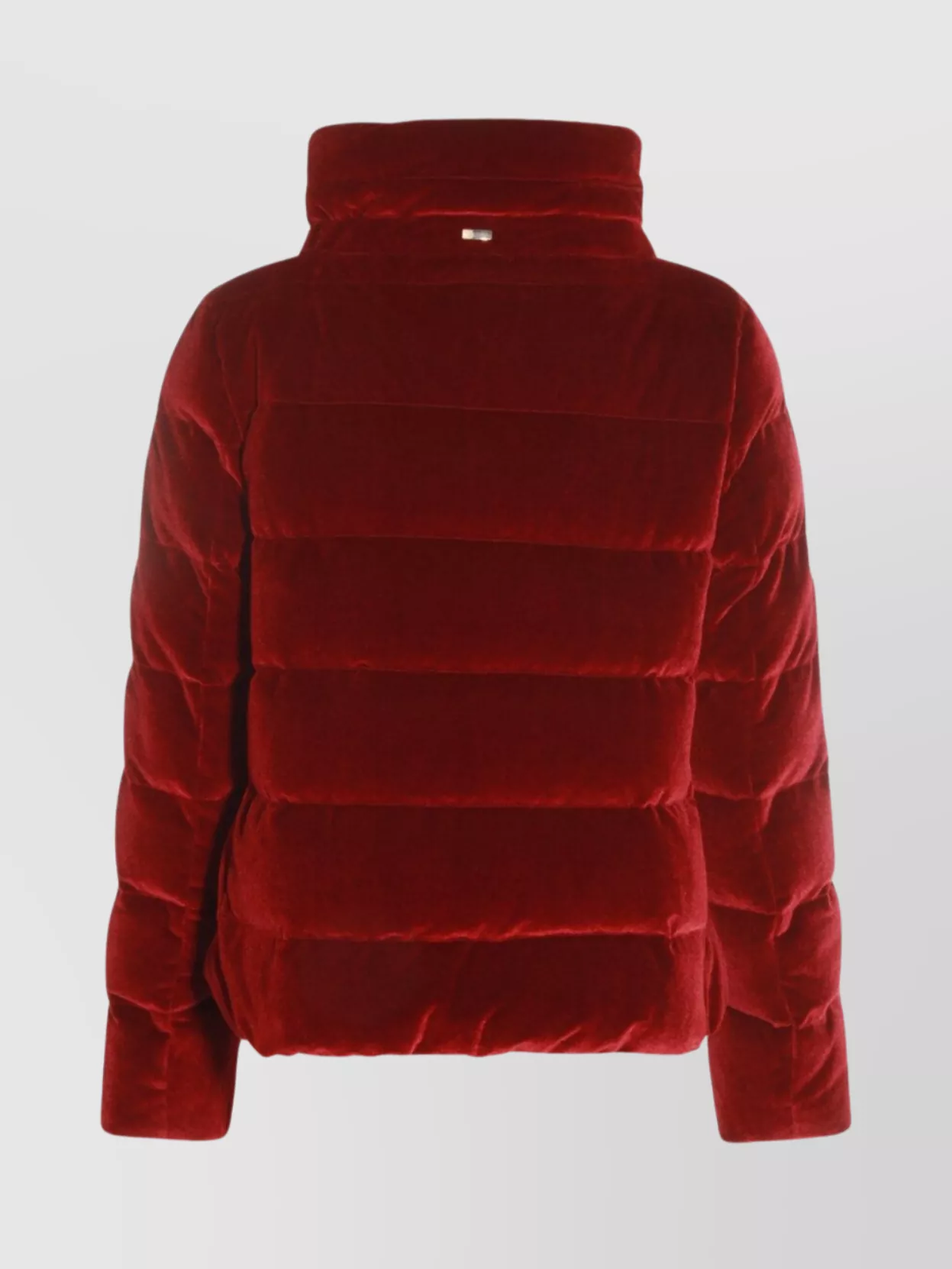 Herno Luxurious Quilted Velvet High Collar Jacket