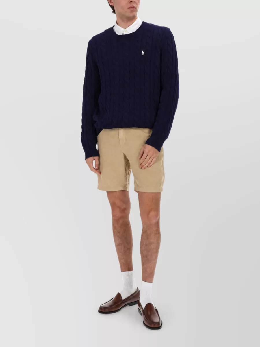 Polo Ralph Lauren Linen Shorts Casual Style Belt Loops Pockets