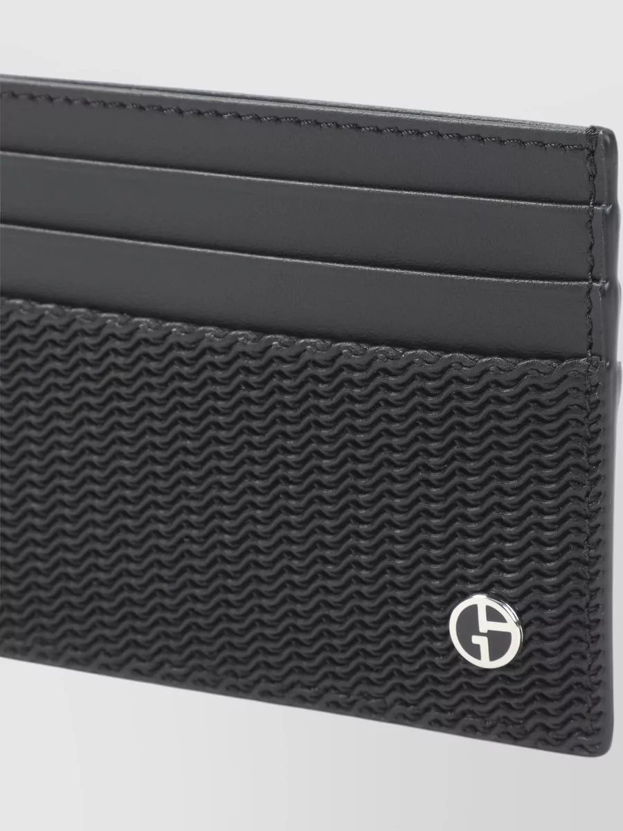 Giorgio Armani Textured Leather Card Holder