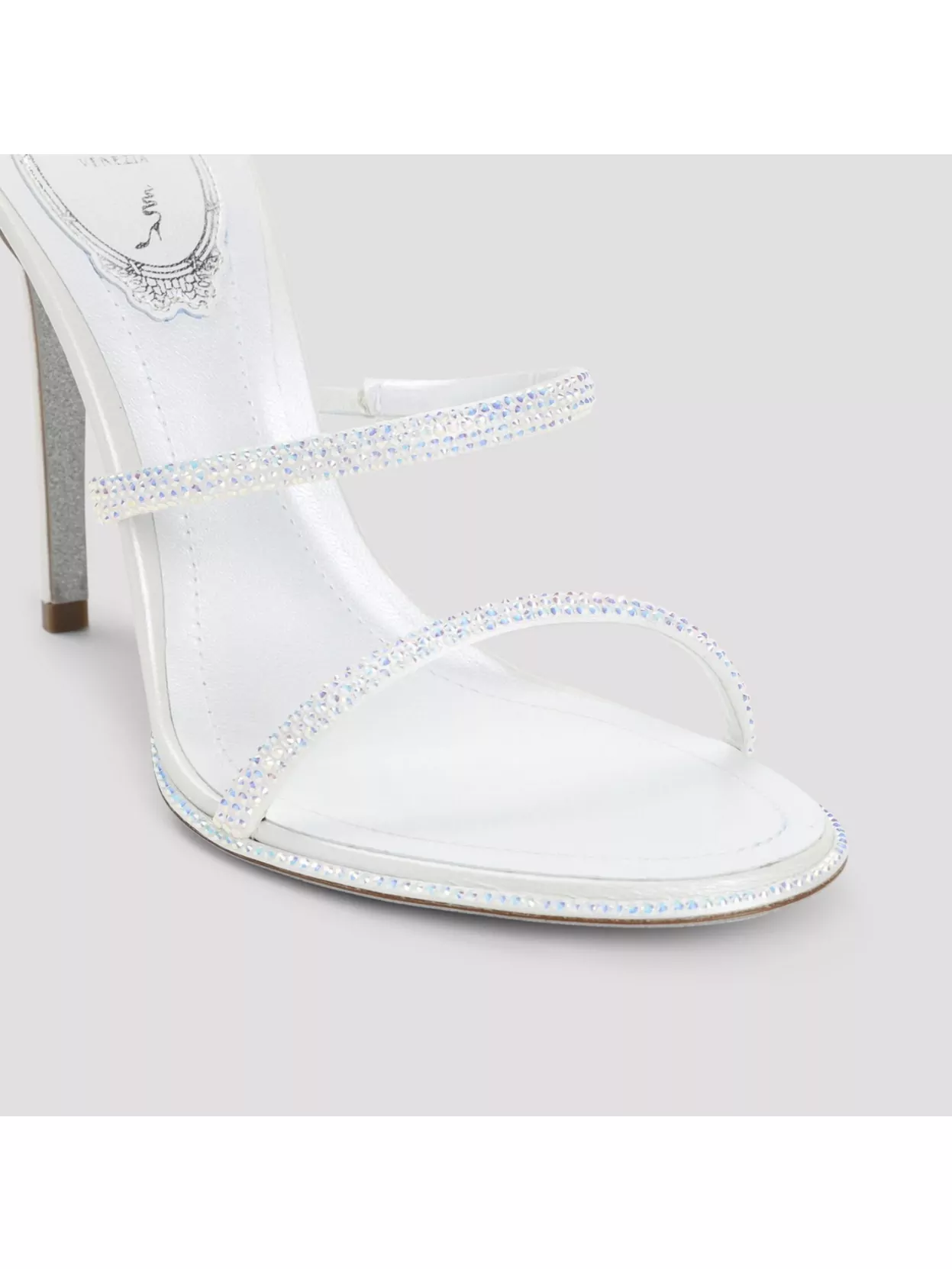 Rene Caovilla Spiral Strap Open Toe Sandals With Embellishments