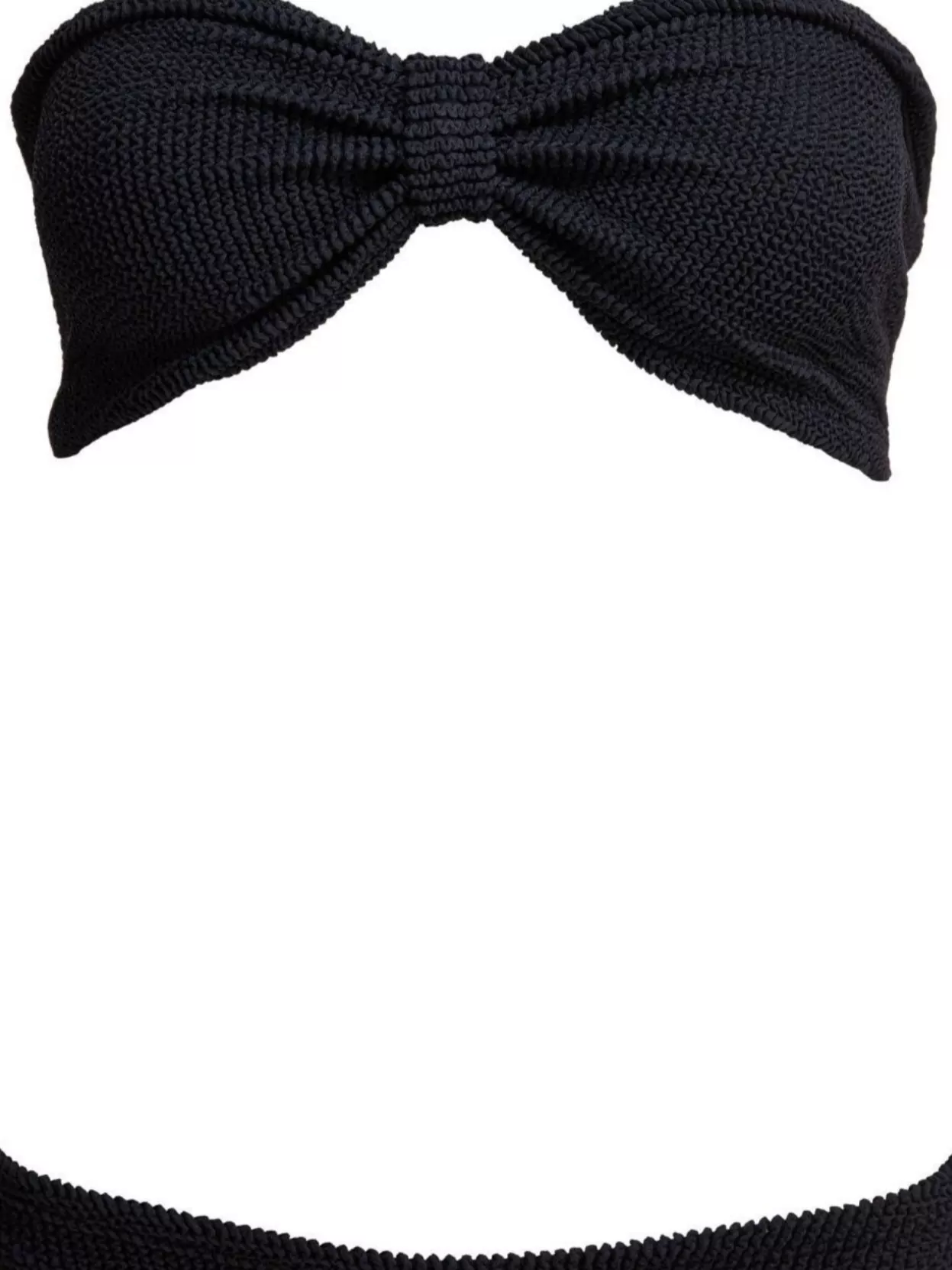 Shop Hunza G Bandeau Top With Bow Detail And High-cut Leg