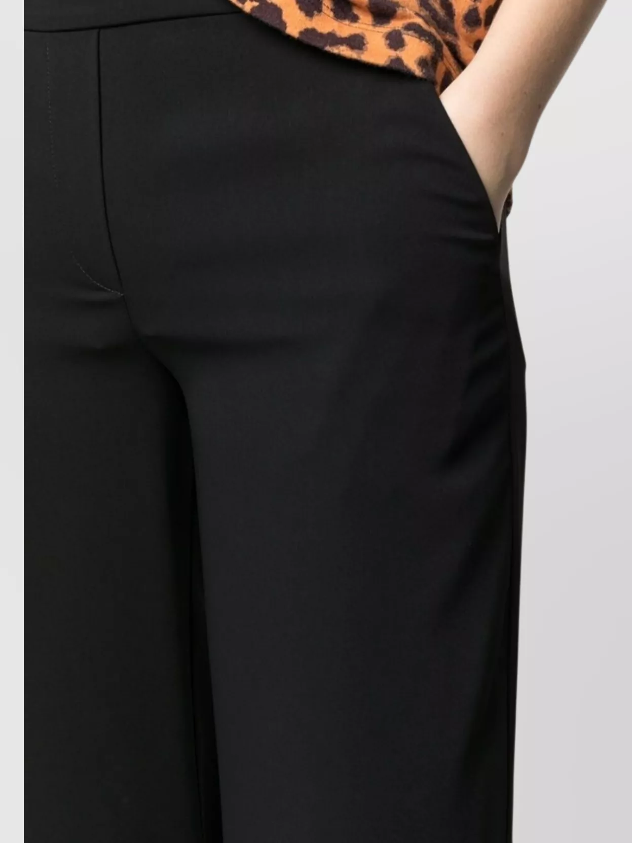Shop P.a.r.o.s.h Trousers Straight Leg Wide-leg Design