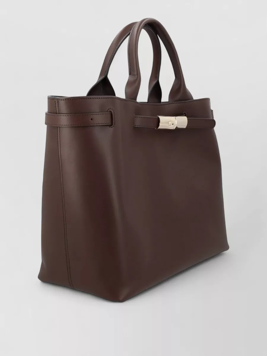 Longchamp Leather Le Roseau Smart Tote Bag