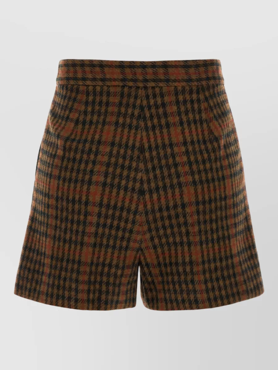 Max Mara Embroidered Wool-Blend Tailored Shorts