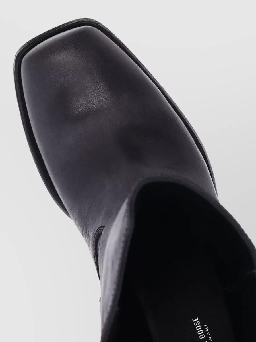Golden Goose Leather Buckled Biker Ankle Boots