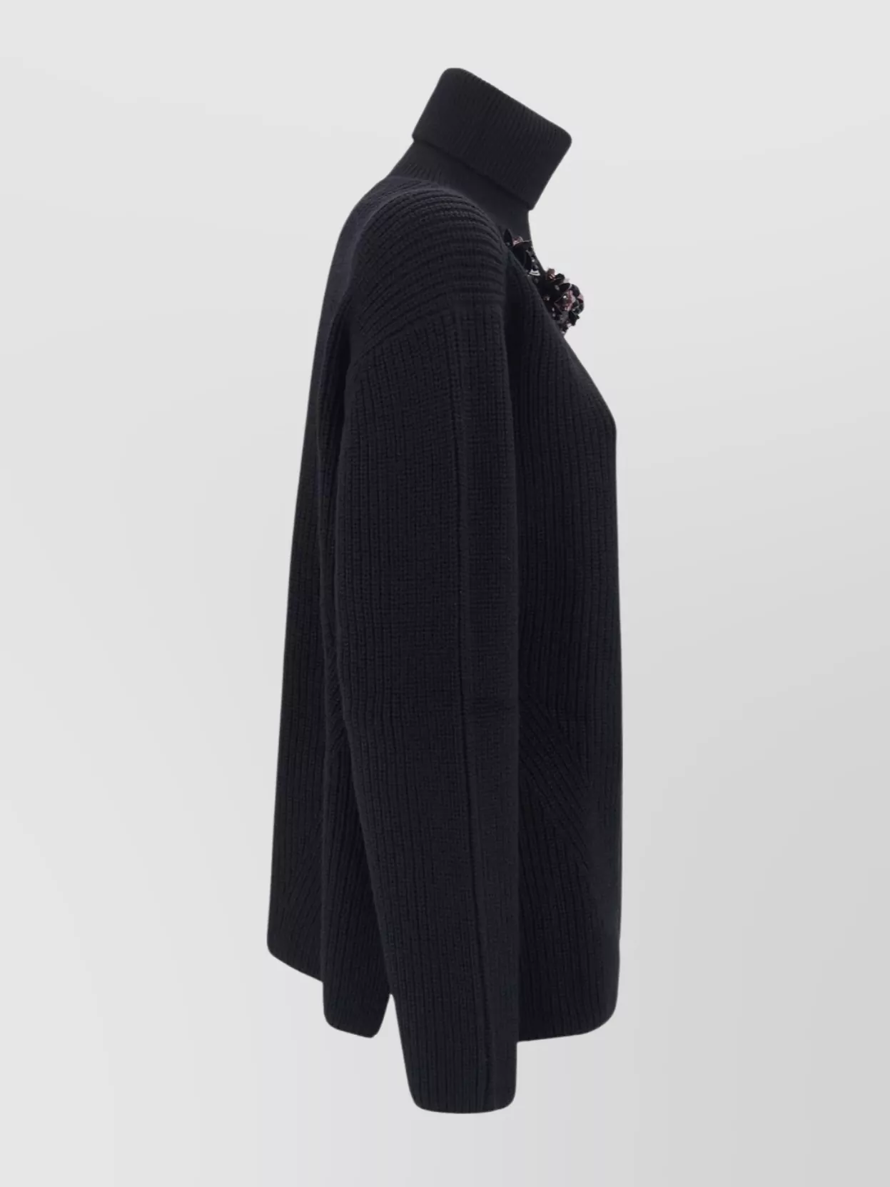 Parosh Knitwear Turtleneck Embellished Detail