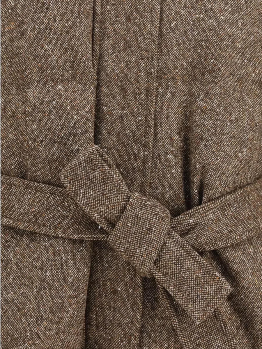 Brunello Cucinelli Wool Belted Long Puffer Coat
