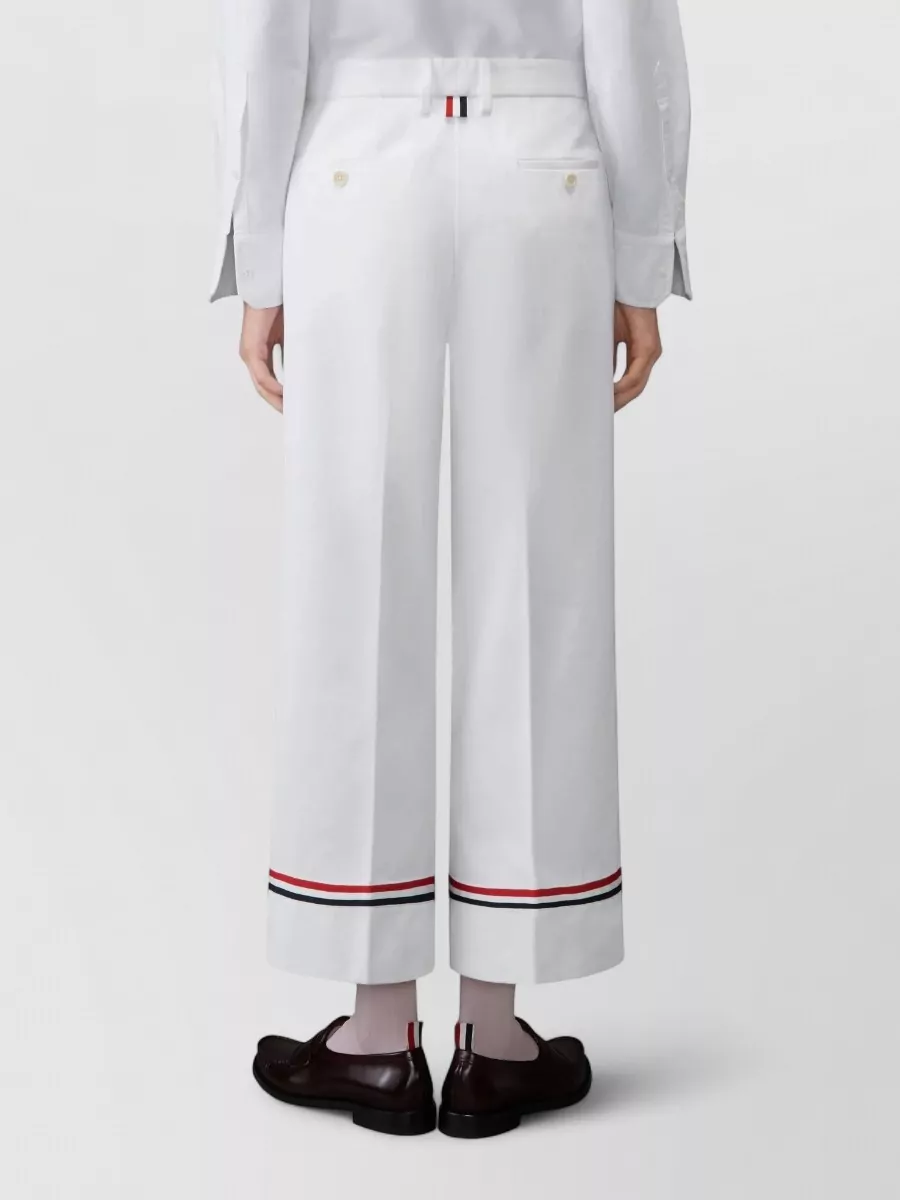 Thom Browne Cotton Wide-Leg Trousers