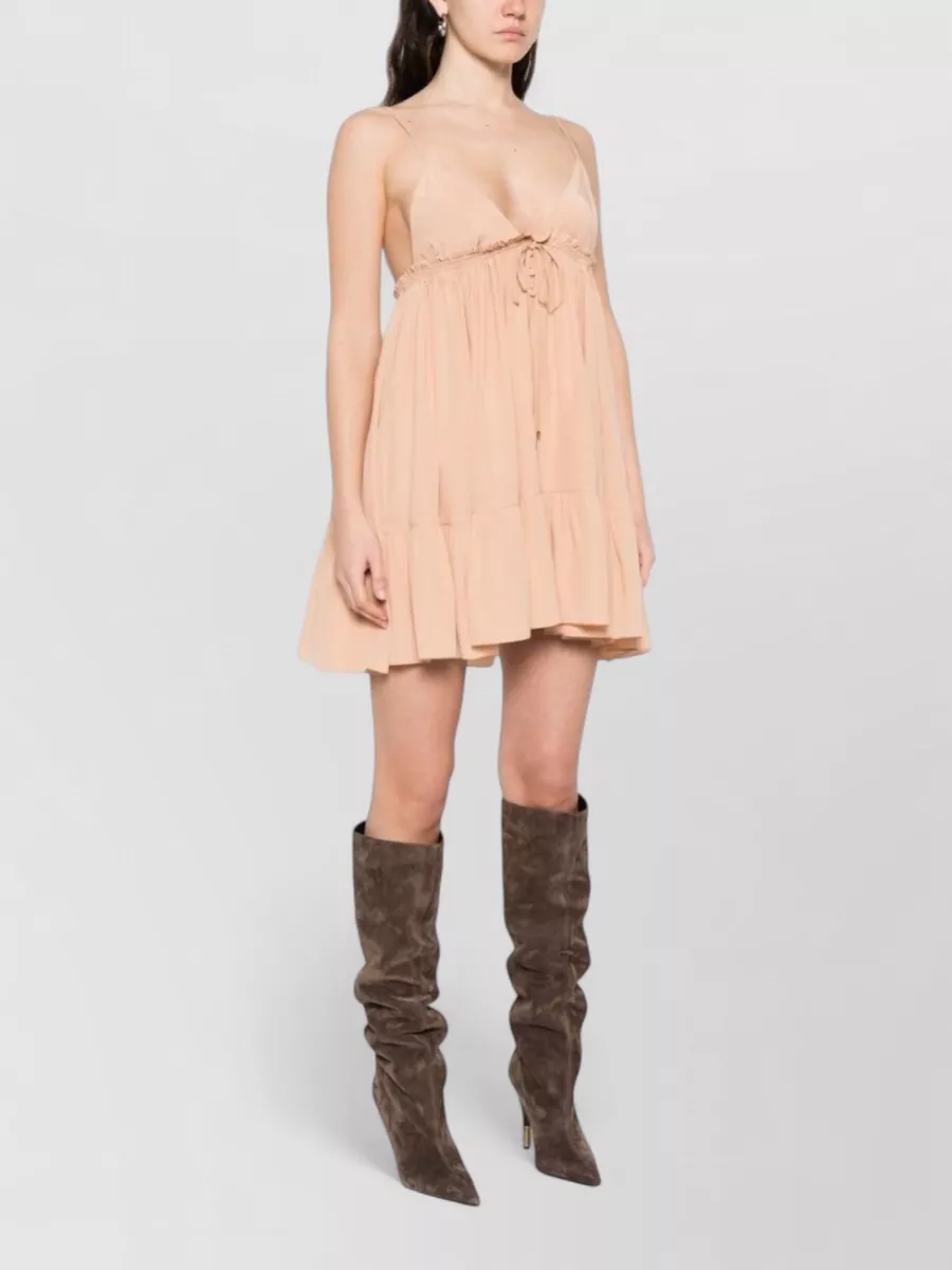 Chloé Silk Tiered Ruffled Mini Dress