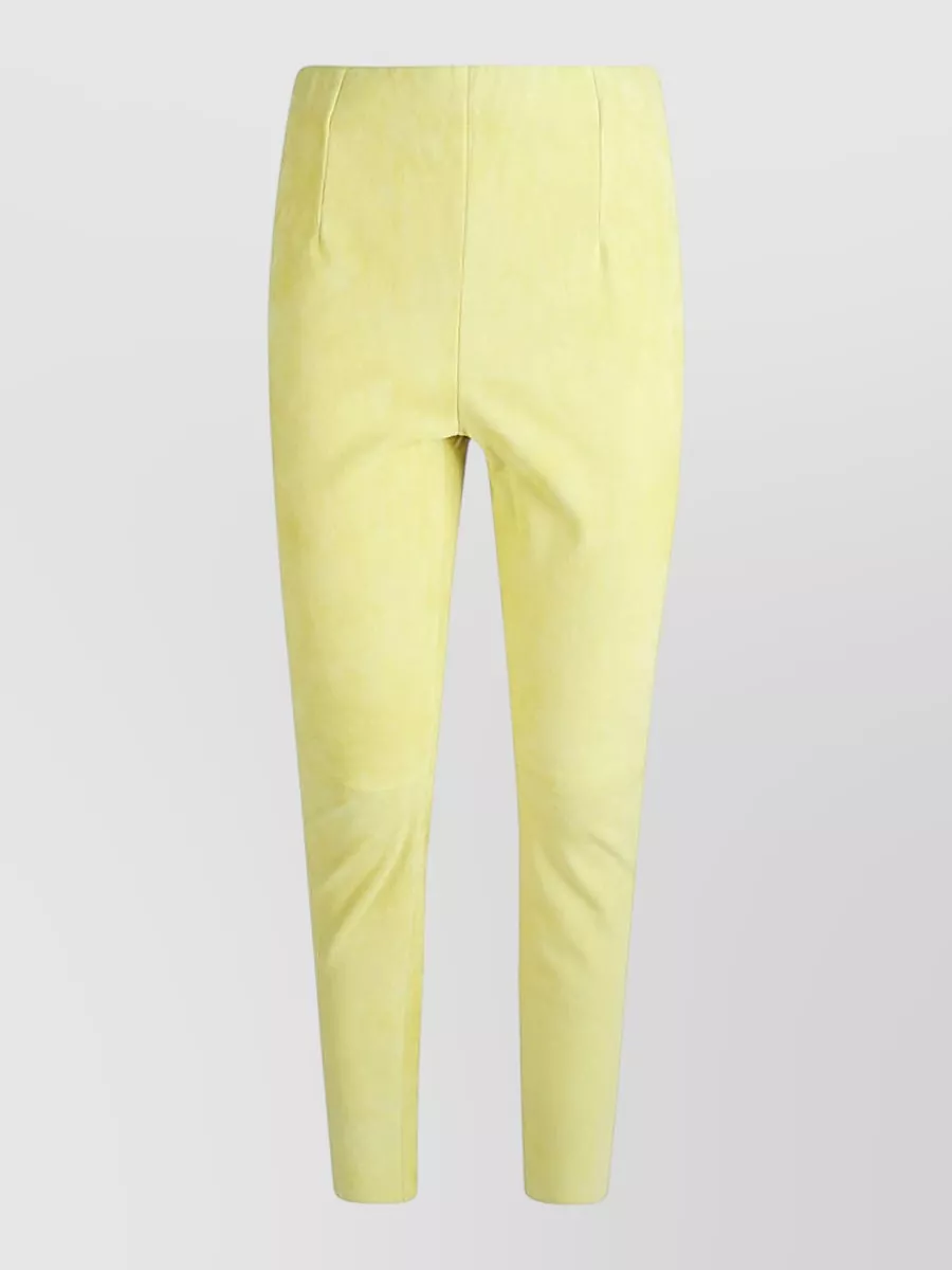 Via Masini 80 Leather slim-fit trousers