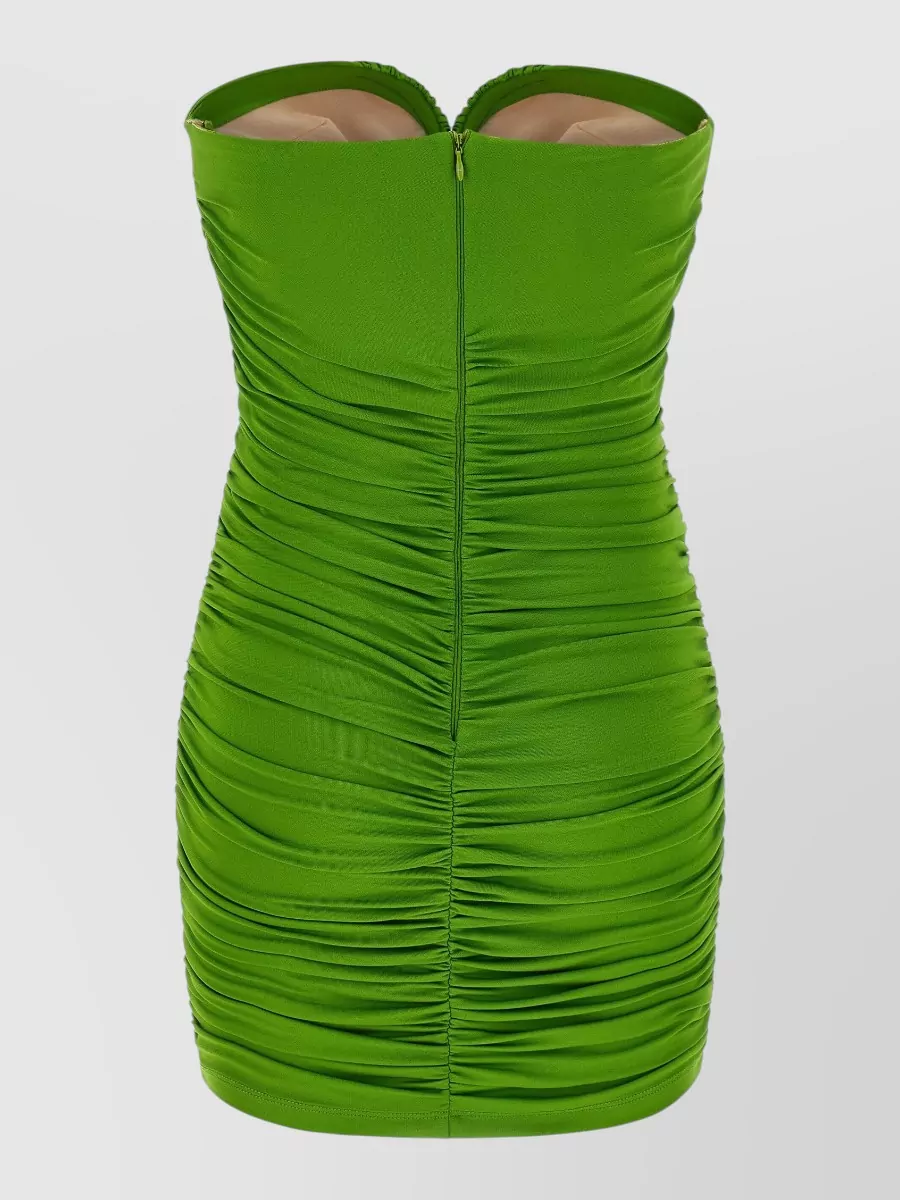 Elisabetta Franchi Sweetheart Neckline Strapless Ruched Mini Dress